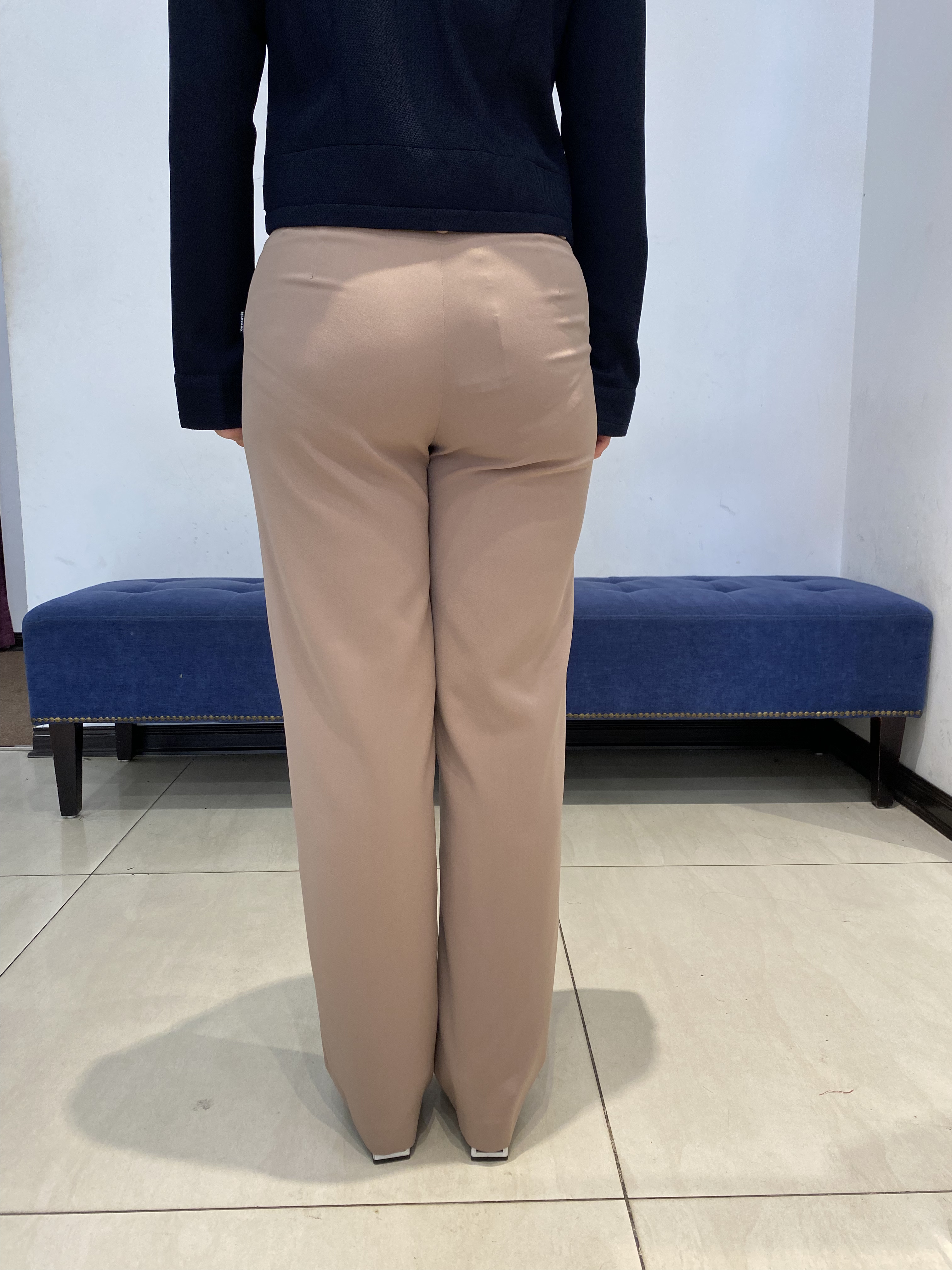 Quần Suông cạp tiêu chuẩn vải Tuytxi dày màu be_thumbnail_3