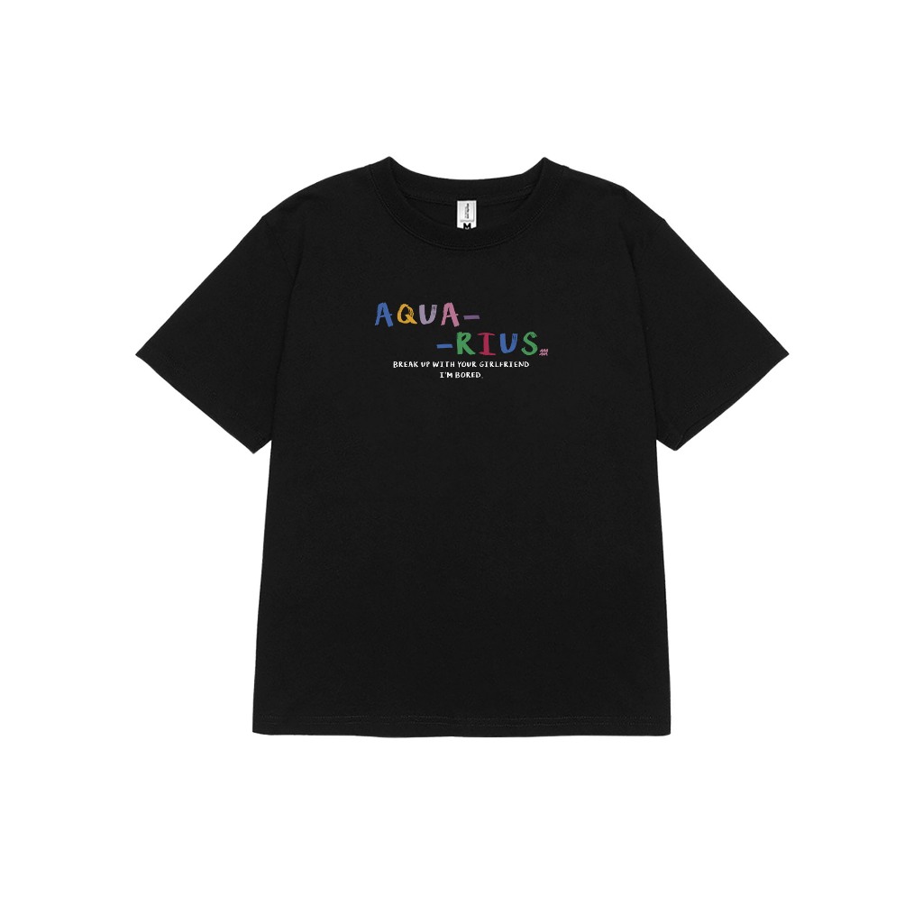 Áo baby tee ABD354 cung hoàng đạo Bảo Bình AQUARIUS Miucho cotton cổ tròn in typography