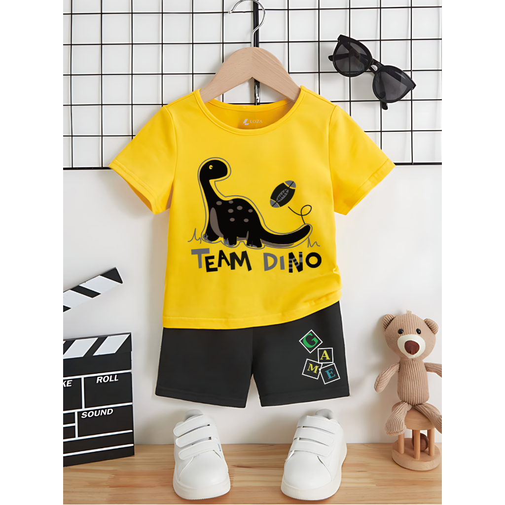 Đồ bộ bé trai in hình 'Khủng long team dino' - LOZA KIDS SB79_thumbnail_3