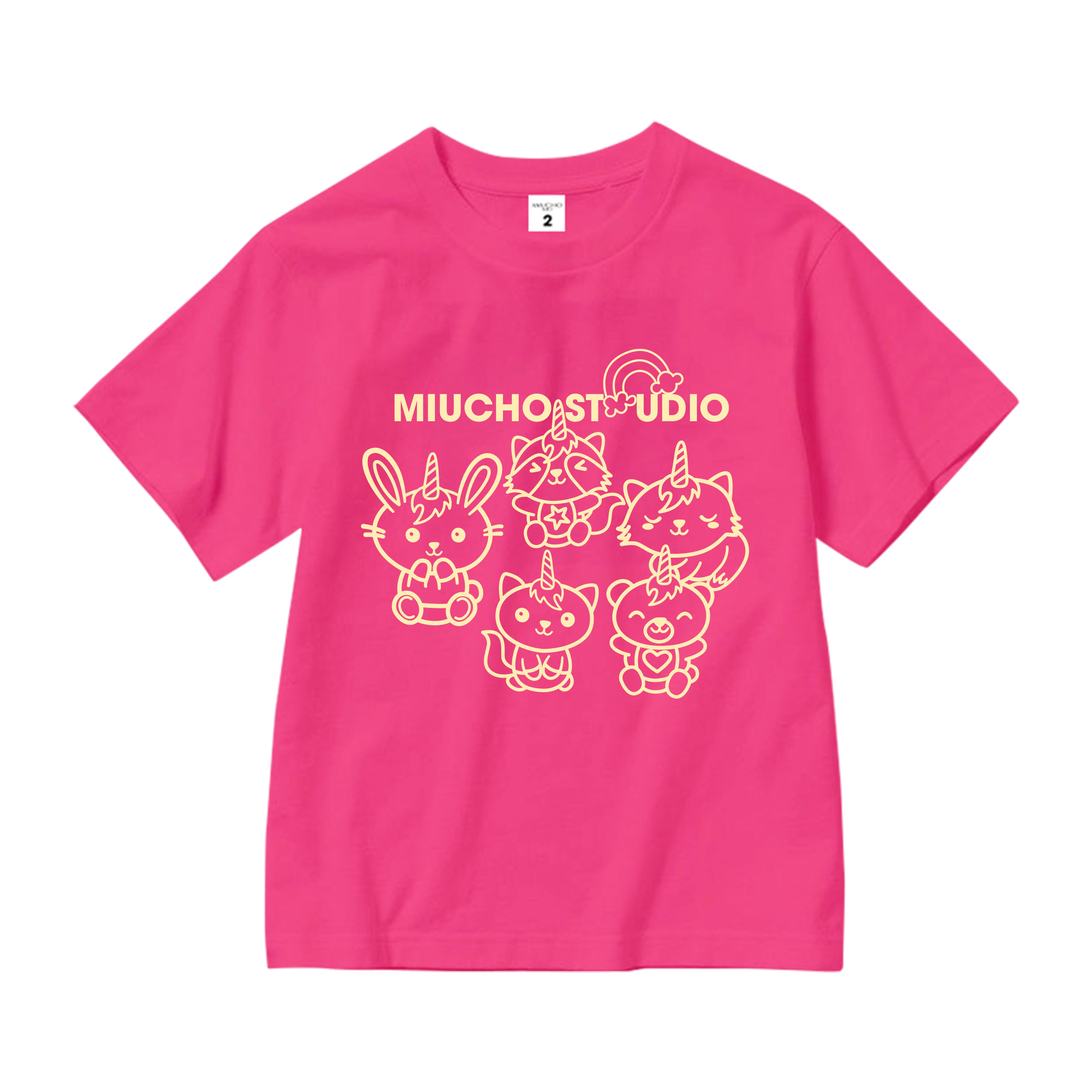 Áo thun bé gái form rộng dễ thương chất vải cotton thoáng mát AED1522 Miucho Kid in artwork_thumbnail_9