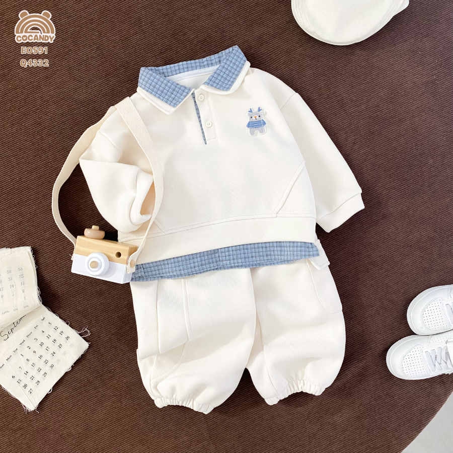 Áo dài TRẮNG phối caro XANH_thumbnail_2