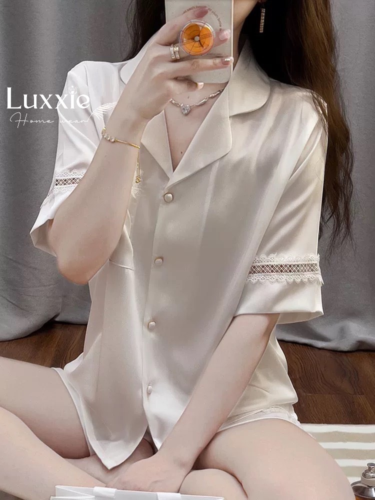N109C Pijama lụa ngấn ren cộc đùi_thumbnail_5