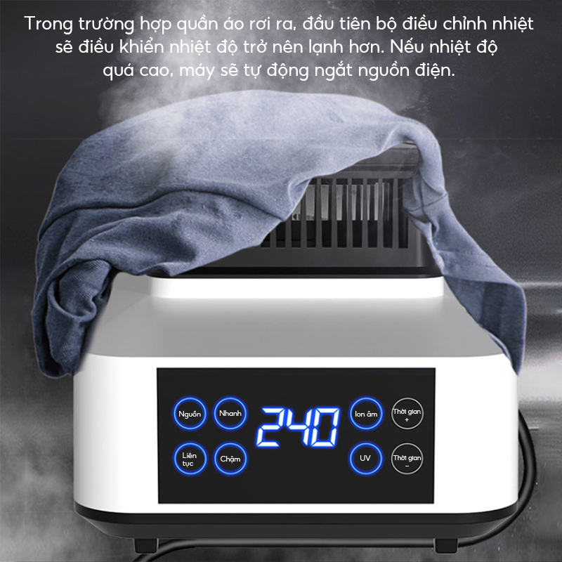 Tủ vải sấy quần áo NMI Mart kiểm soát nhiệt độ, chống quá nhiệt và chống nhăn quần áo