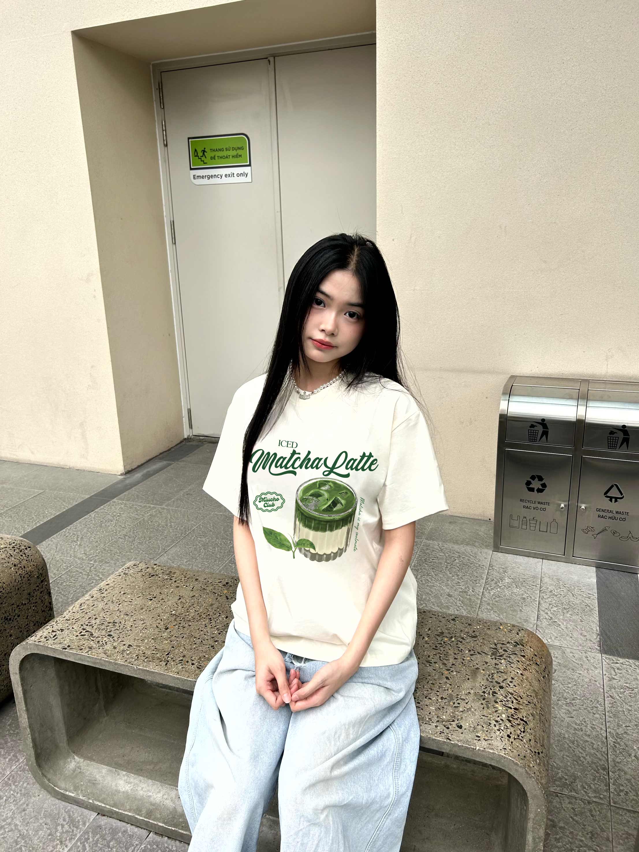 Áo thun boxy matcha latte 2264 Miucho cổ tròn vải cotton 2 chiều cổ tròn dày dặn đứng form in mix_thumbnail_4