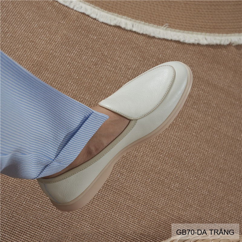 GB70 - Giày Lười Nam Da Bò Phong Cách Anh Quốc, Đế Mềm Thoáng Khí, 4 Màu Da Trắng Kaki Mơ Đen_thumbnail_36