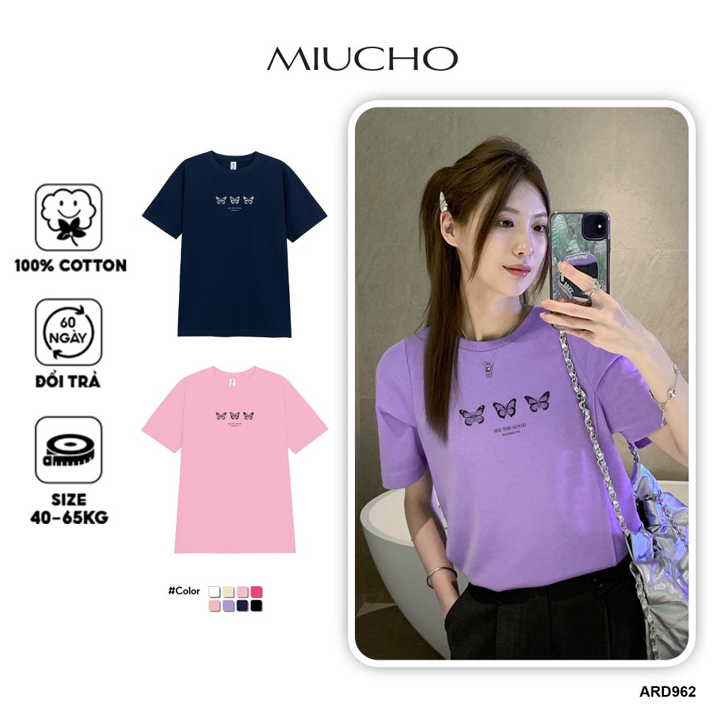 Áo thun nữ form màu xinh vừa regular ARD962 Miucho Chic in mix_thumbnail_1