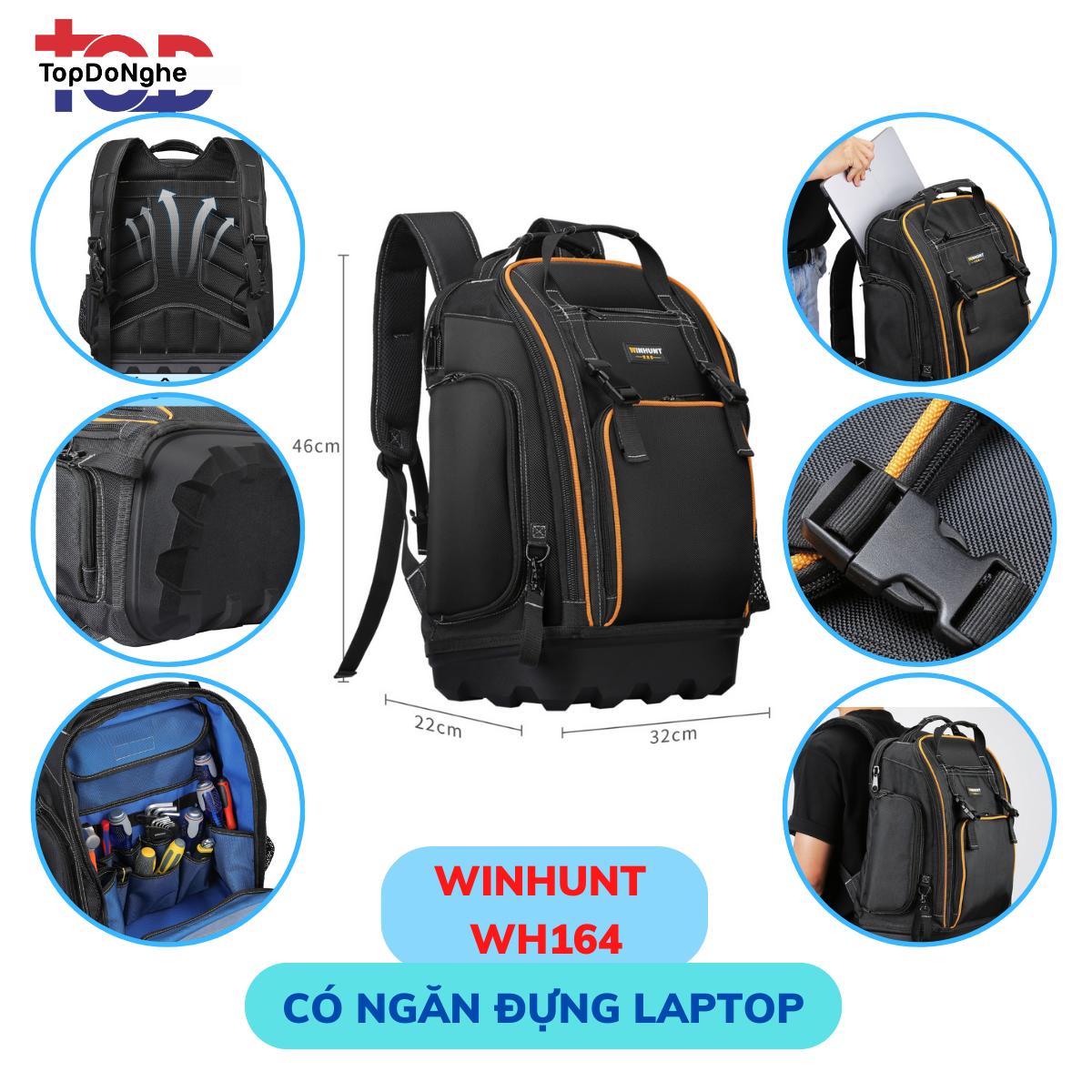 Balo đồ nghề EASEMAN WINHUNT cao cấp Balo đựng đồ nghề cơ khí sửa chữa điện nước, camera, thạch cao đế nhựa chống thấm nước có ngăn để laptop balo  đồ_thumbnail_5