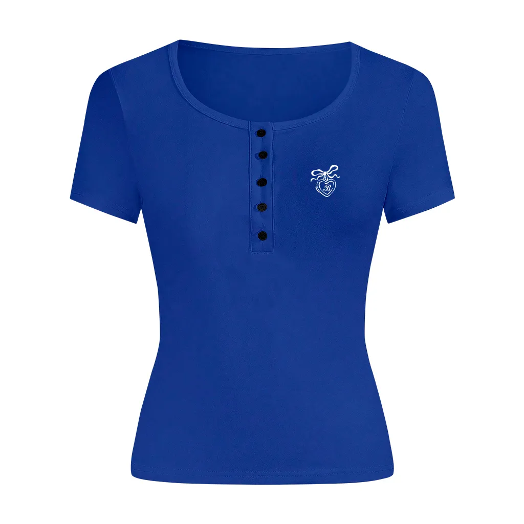 Áo thun ôm body Miucho vải visco thoáng mát tay ngắn cổ nút siêu hack dáng in artwork 2715_thumbnail_10