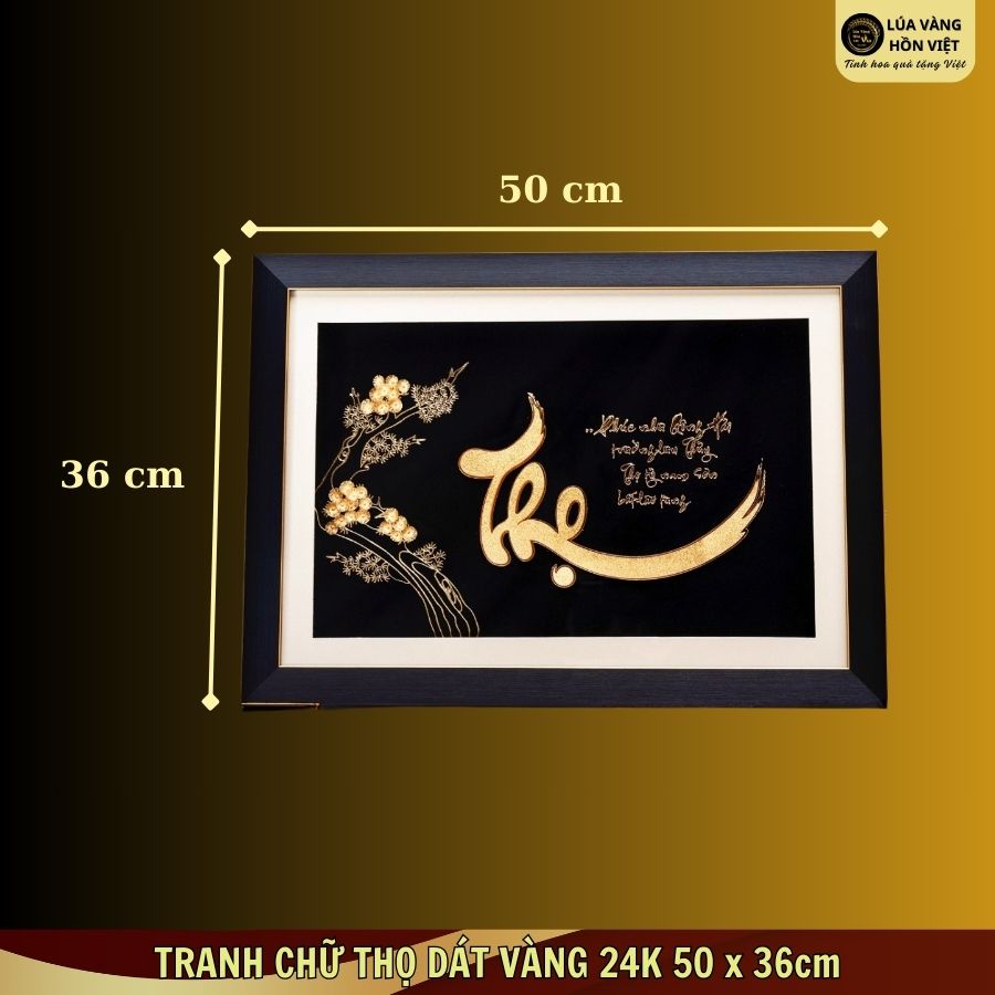 TRANH CHỮ THỌ DÁT VÀNG 24K 50x36cm_thumbnail_4