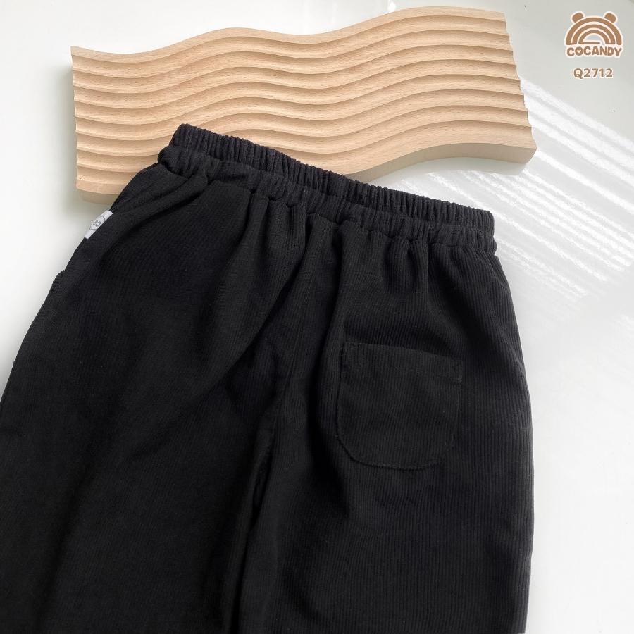 Quần dài nhung ĐEN gấu nhún bèo_thumbnail_2