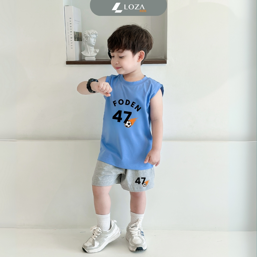 Bộ ba lỗ bé trai in số '47 FODEN' - Loza Kids BL376_thumbnail_1