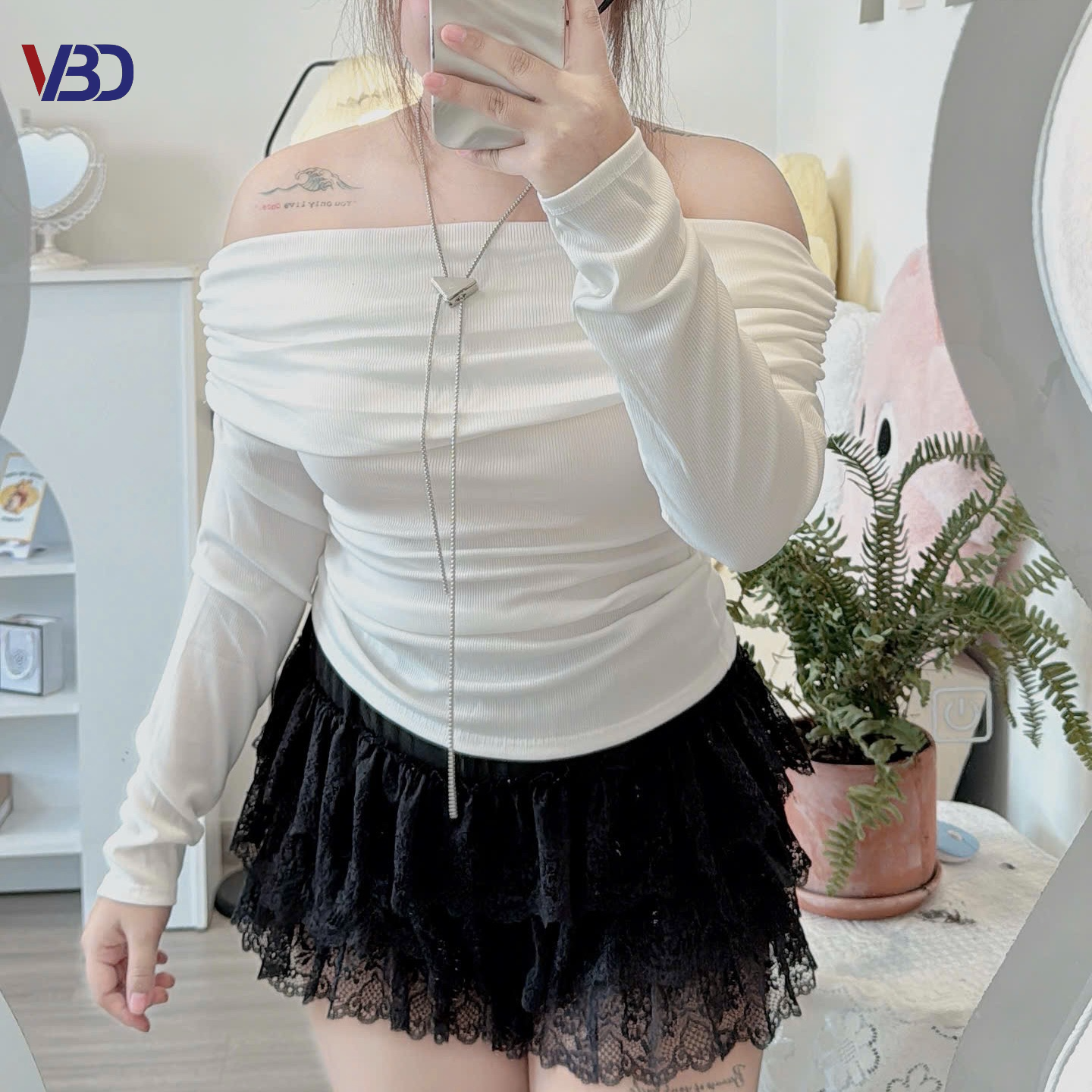 Áo thun trễ vai tay dài bigsize AT025 dành cho nàng béo mập từ 55-90kg_thumbnail_14