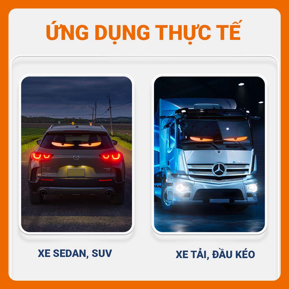 LED Mắt Quỷ Màn Hình Dẻo DIY – Điều Khiển Qua App Điện Thoại, Gắn Ô Tô xe đầu kéo_thumbnail_1
