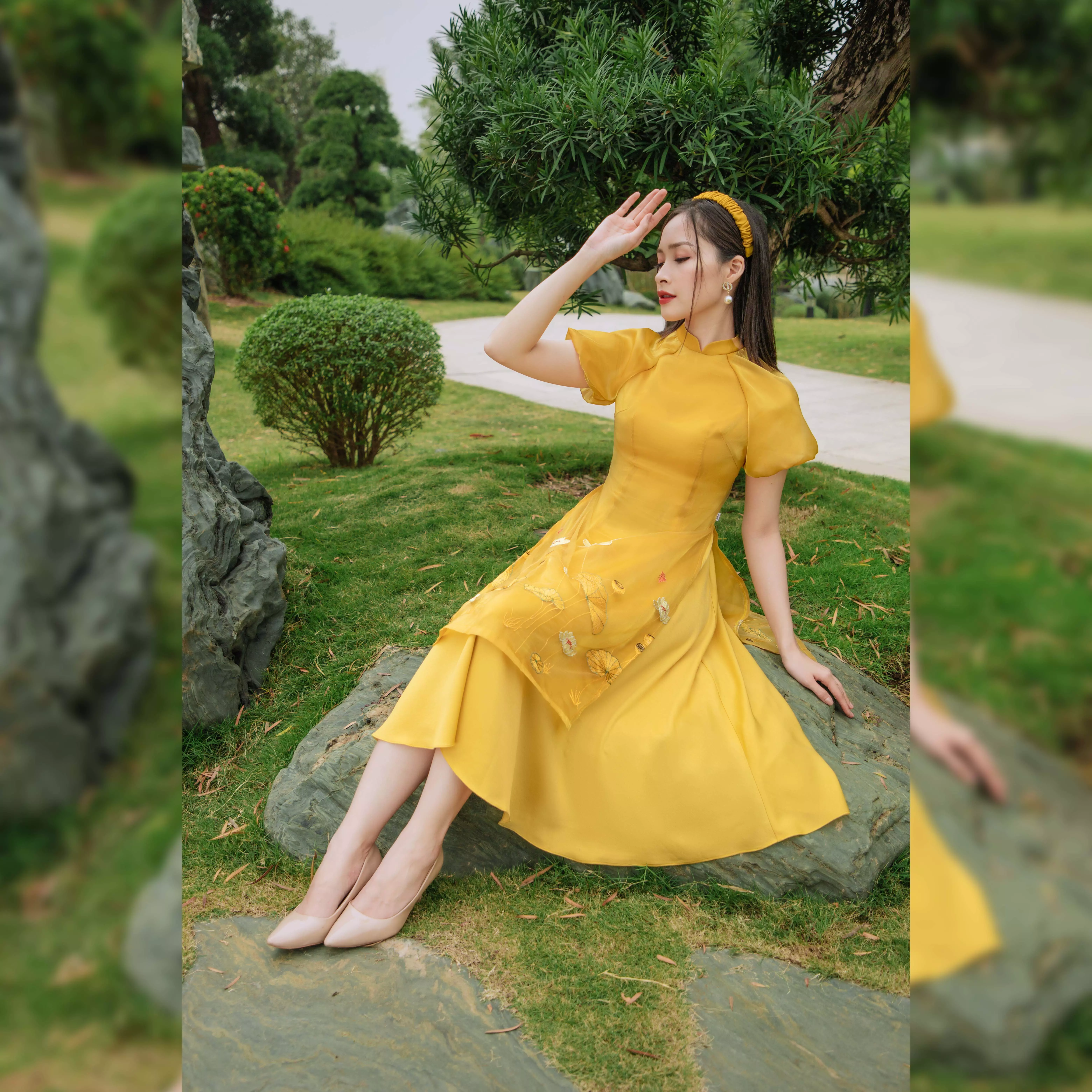 Áo dài hoa sen mẹ_thumbnail_5