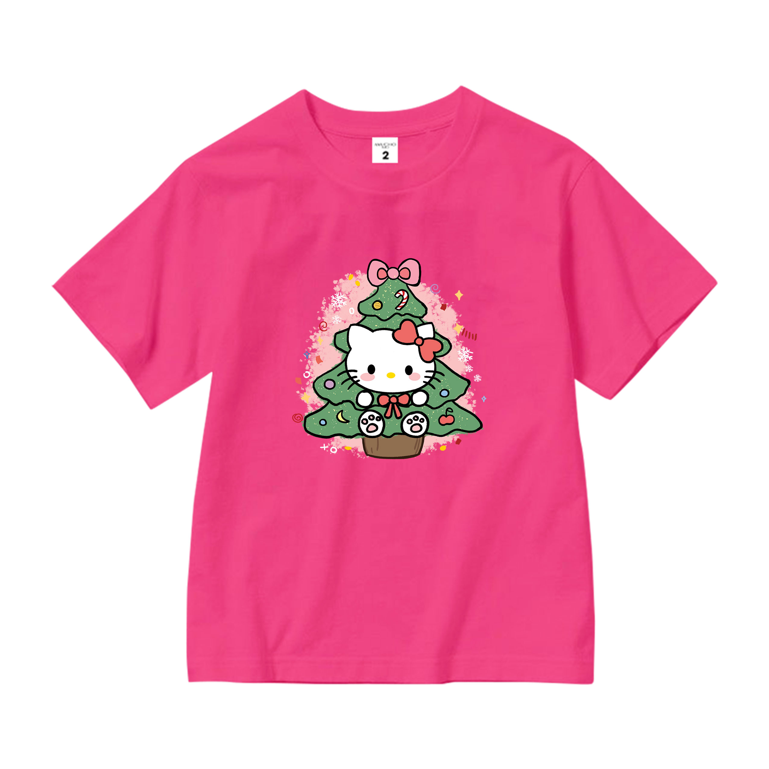 Áo thun bé gái giáng sinh noel from rộng chất vải cotton thoáng mát AED1709 Miucho Kid in artwork_thumbnail_10