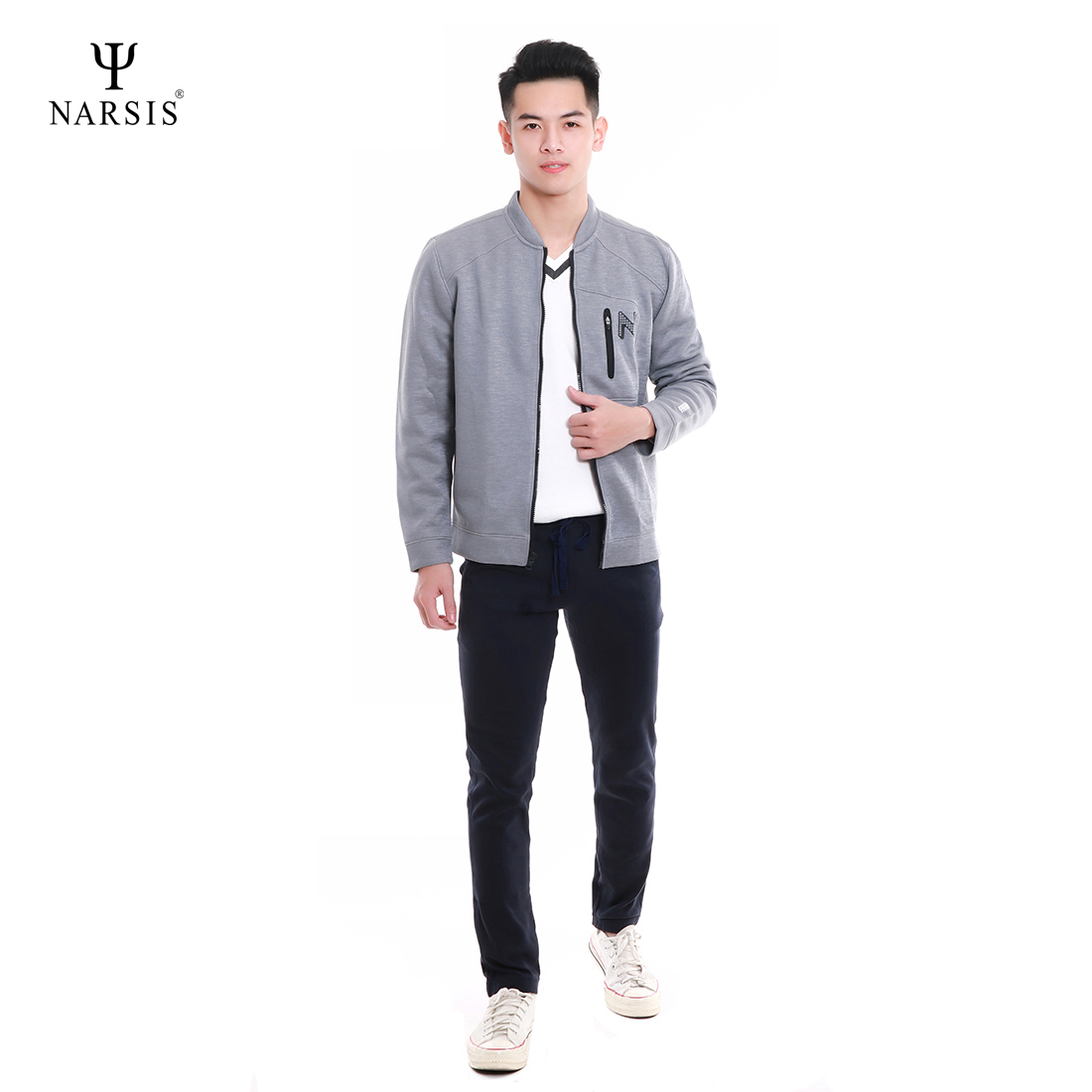 ÁO KHOÁC NAM D8082 NARSIS CHẤT LIỆU THOÁNG MÁT, DỄ CHỊU, THOẢI MÁI CẢ NGÀY, DỄ VẬN ĐỘNG