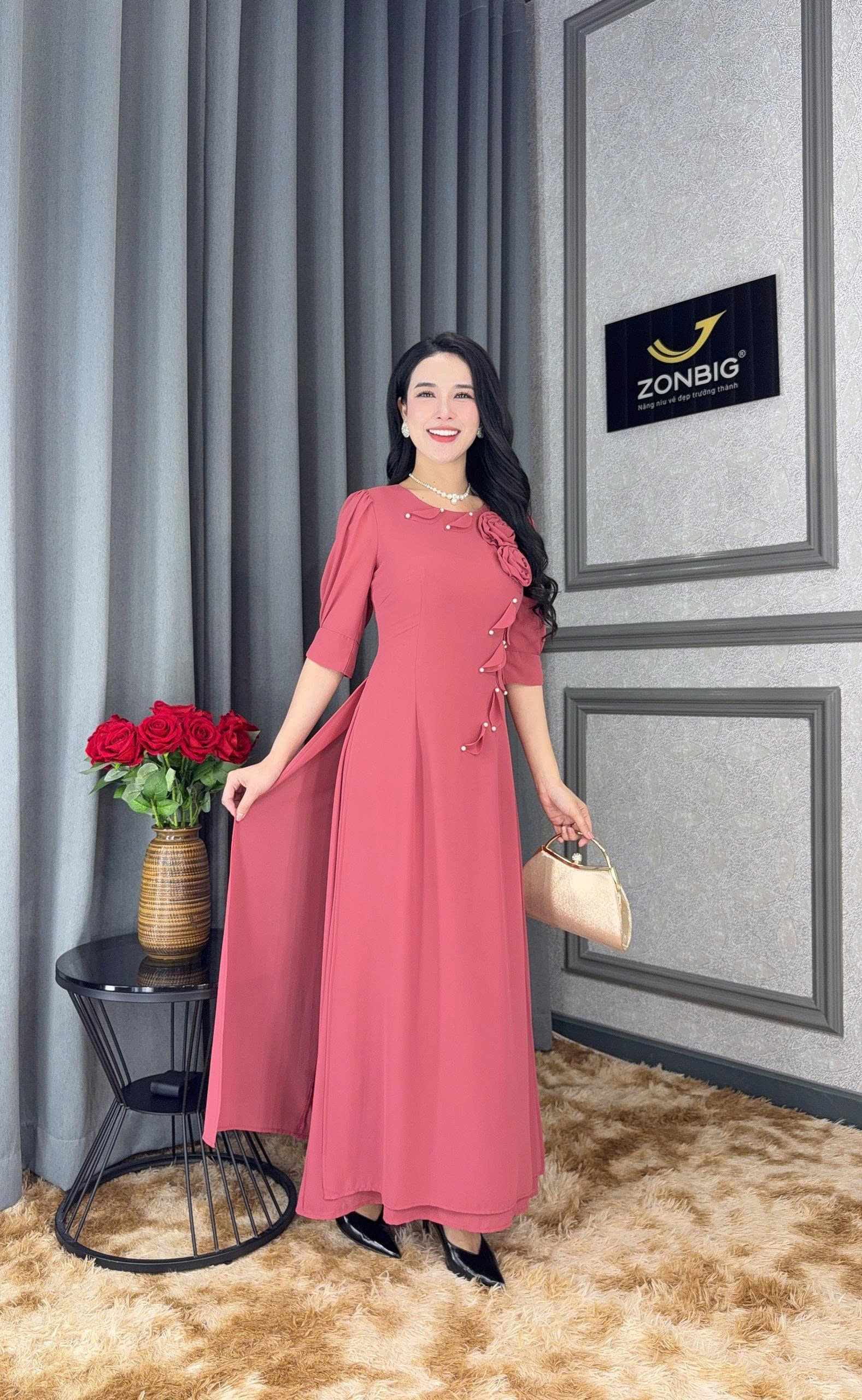 Đầm giả áo dài - Y1429 - Thương hiệu Zonbig_thumbnail_6