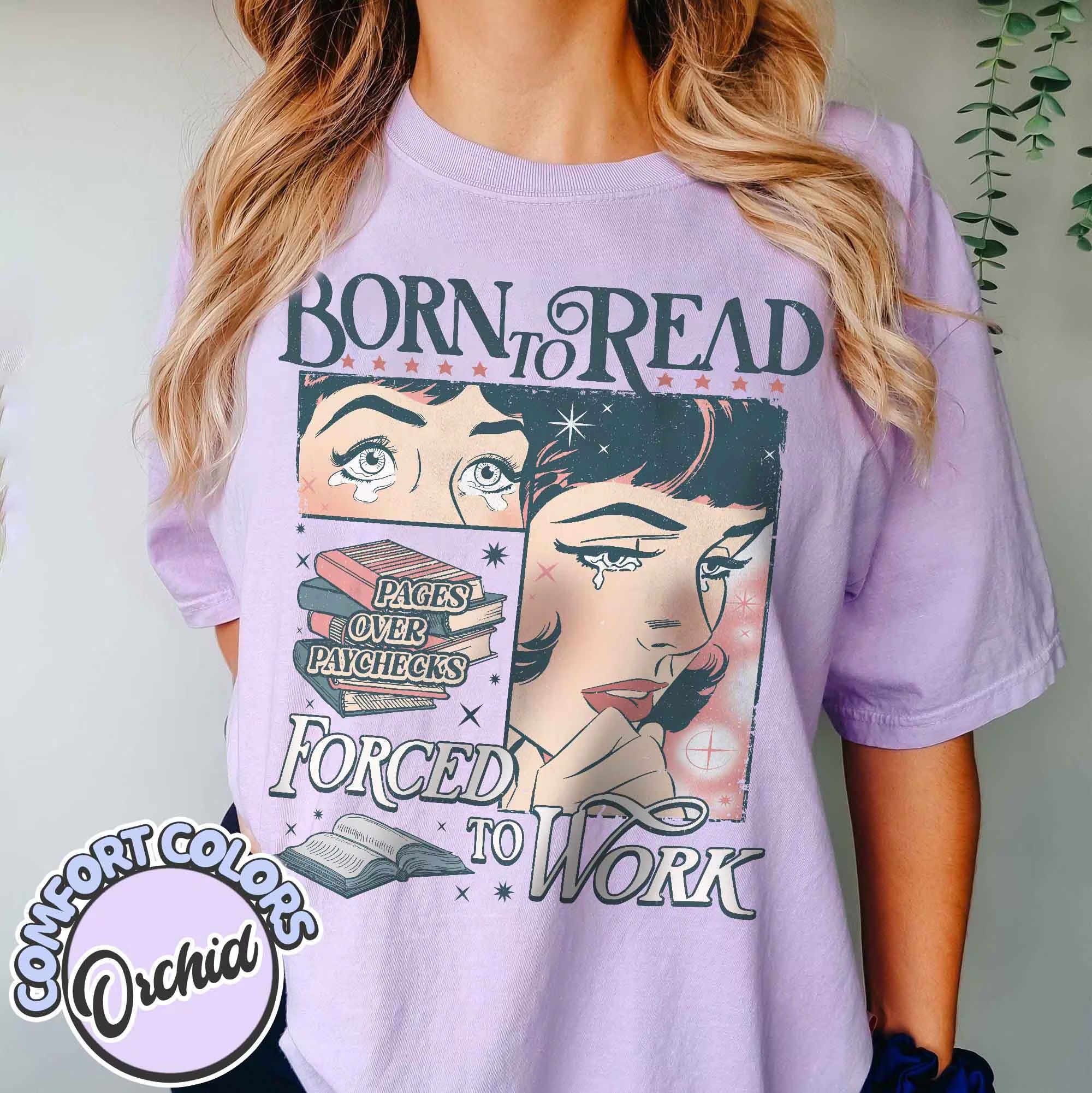Story Lover Comfort Tee • Washed Vintage Look • Cute Aesthetic Reading Shirt_thumbnail_2