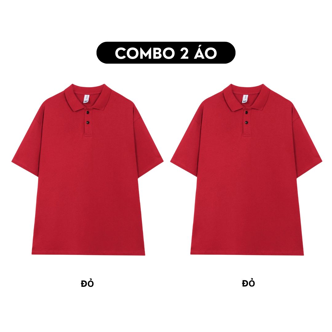 Áo polo trơn form rộng cotton PLT01 Miucho cổ trụ in basic_thumbnail_12