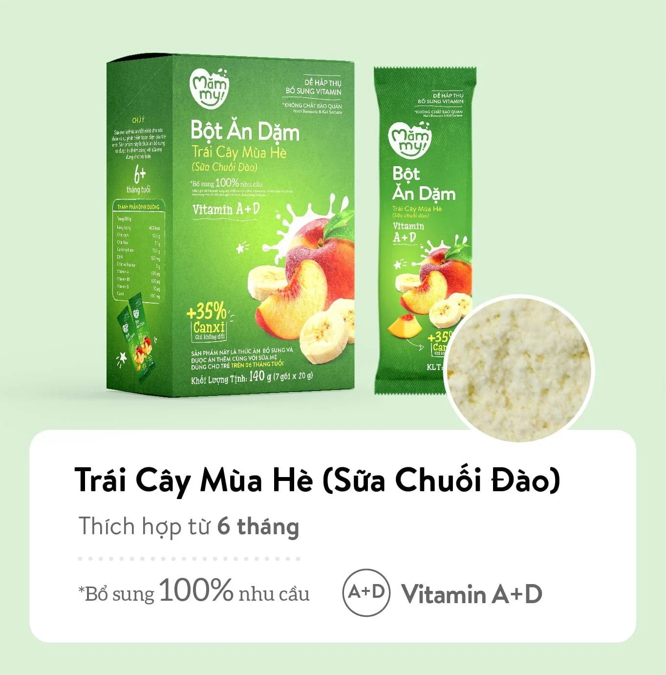 Bột ăn dặm trái cây mùa hè (sữa chuối đào) Măm My_thumbnail_1