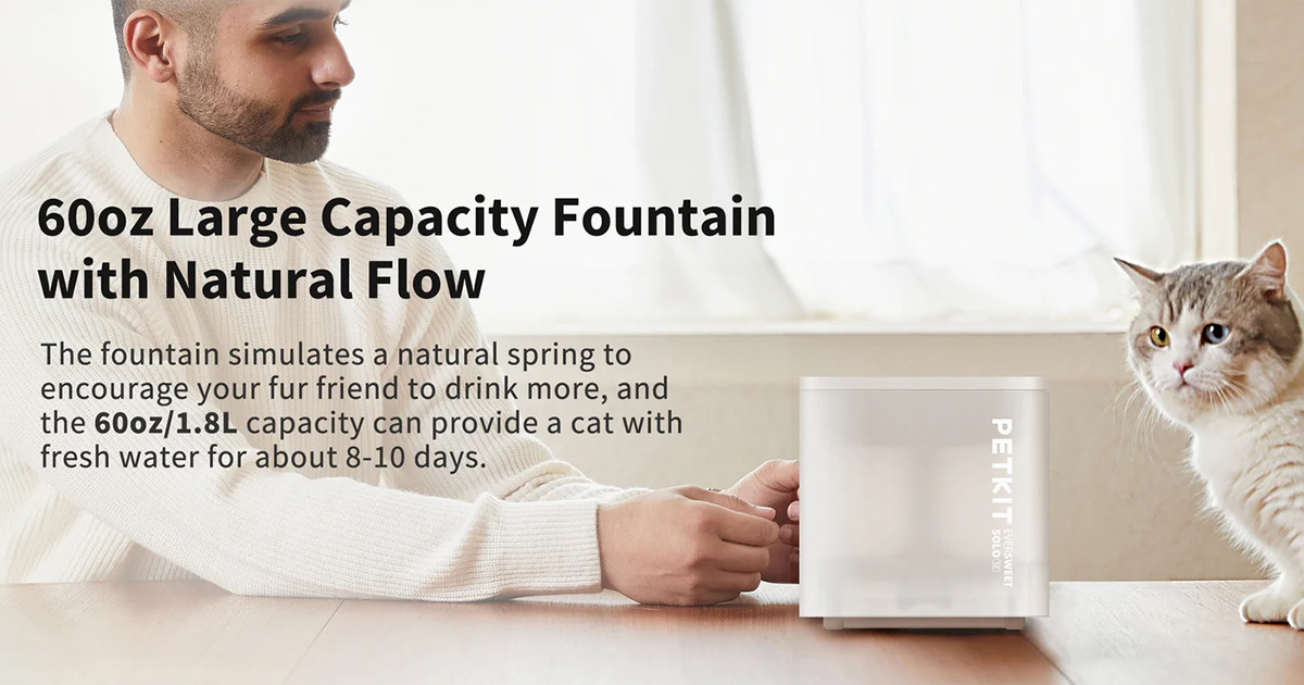 PETKIT Eversweet SOLO SE Cordless Pet Water Fountain