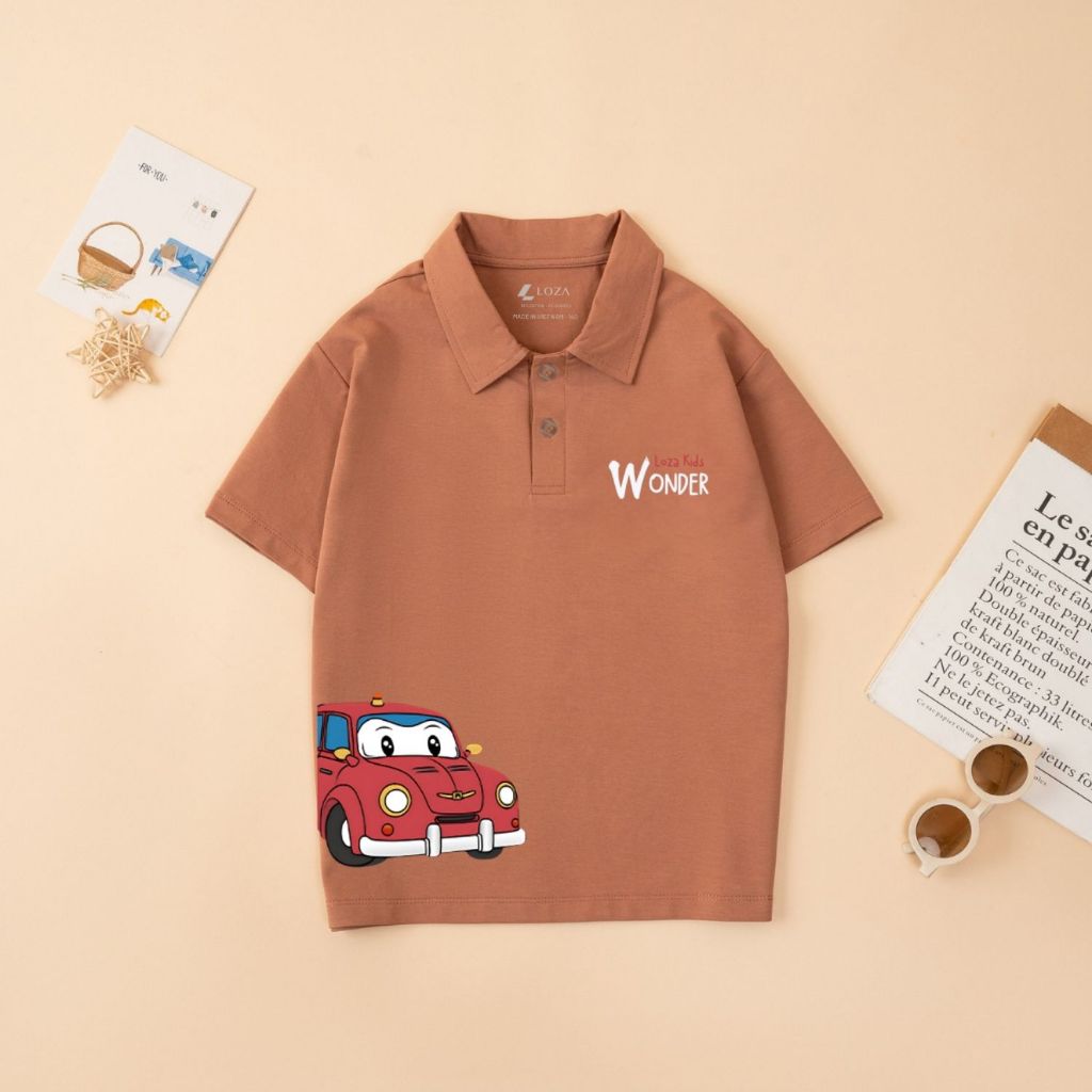 Áo polo bé trai in hình ô tô cotton - Loza Kids PL3051_thumbnail_6