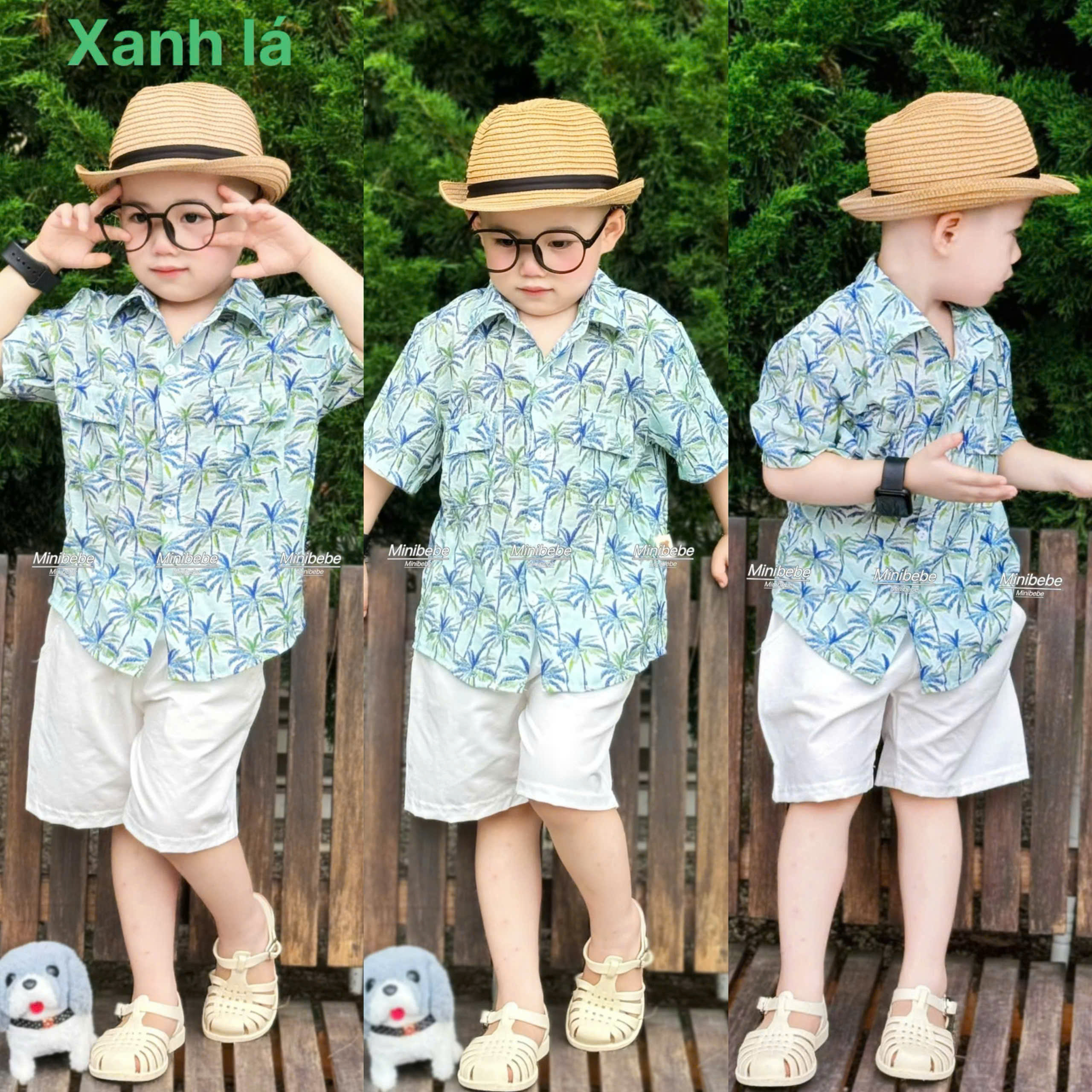 V96 BỘ SƠ MI CÂY DỪA VÀ CÂY XANH- A108.296