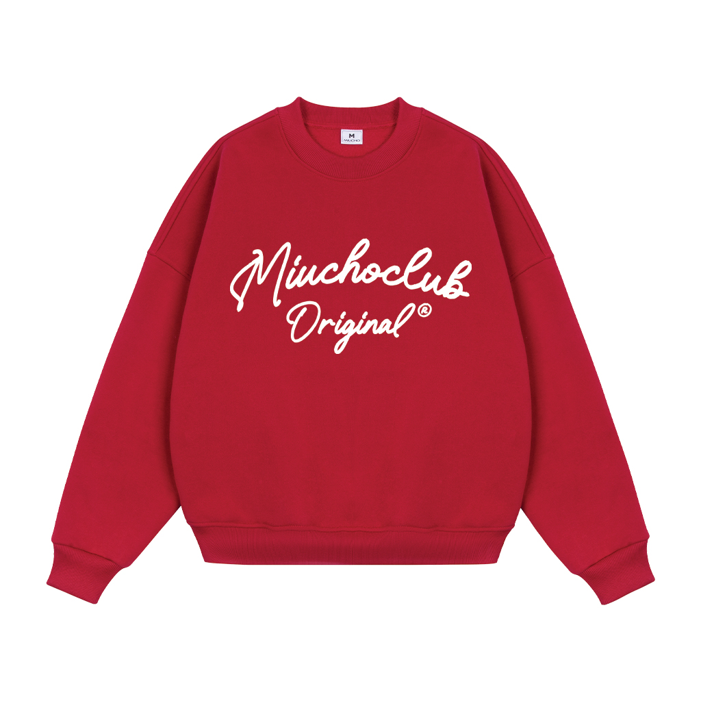 Áo sweater nữ form boxy 1911 Miucho cổ tròn vải nỉ bông 350 GSM dày dặn in basic_thumbnail_7