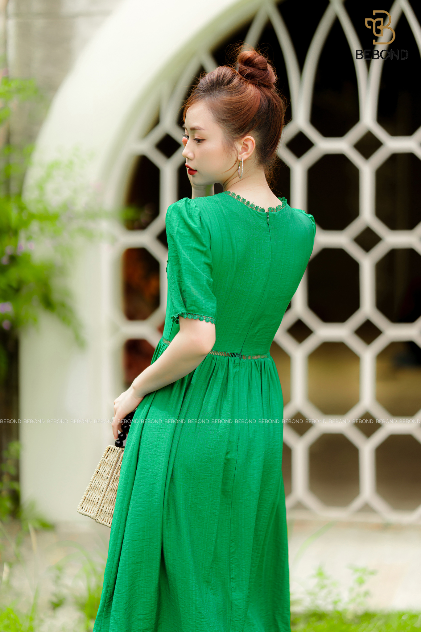 Đầm đũi XANH LÁ phối ren - Alice Dress_thumbnail_1