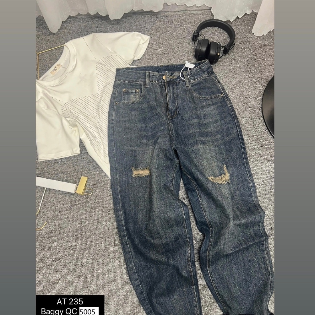 BIGSIZE NỮ - Quần jean baggy túi thêu dành cho nàng béo từ 55-90kg V-QJ5005_thumbnail_7