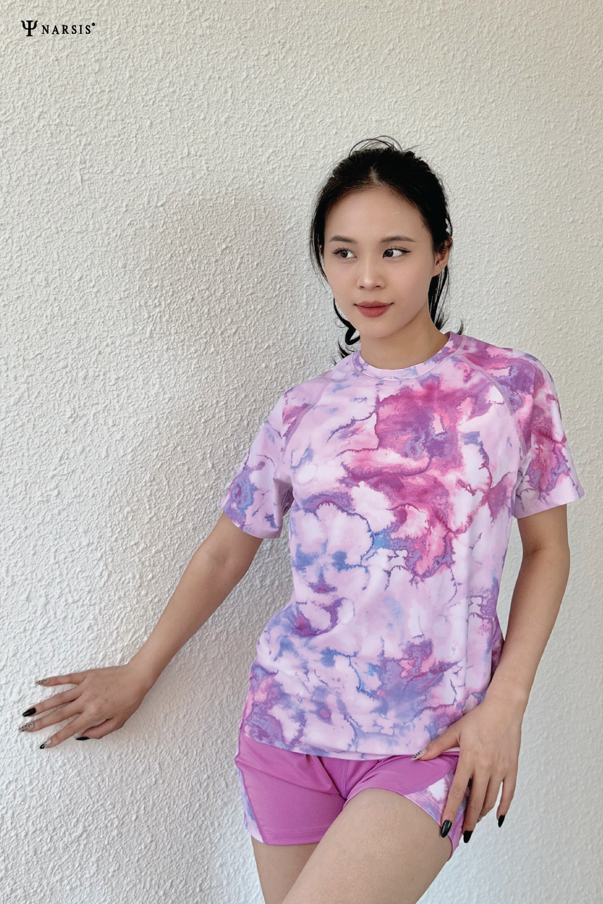 SET BỘ BƠI NỮ KÍN ĐÁO CÓ LÓT NGỰC MÀU TÍM VẢI PE CO GIÃN 4 CHIỀU A23004 NARSIS CHẤT LIỆU THOÁNG M..._thumbnail_6