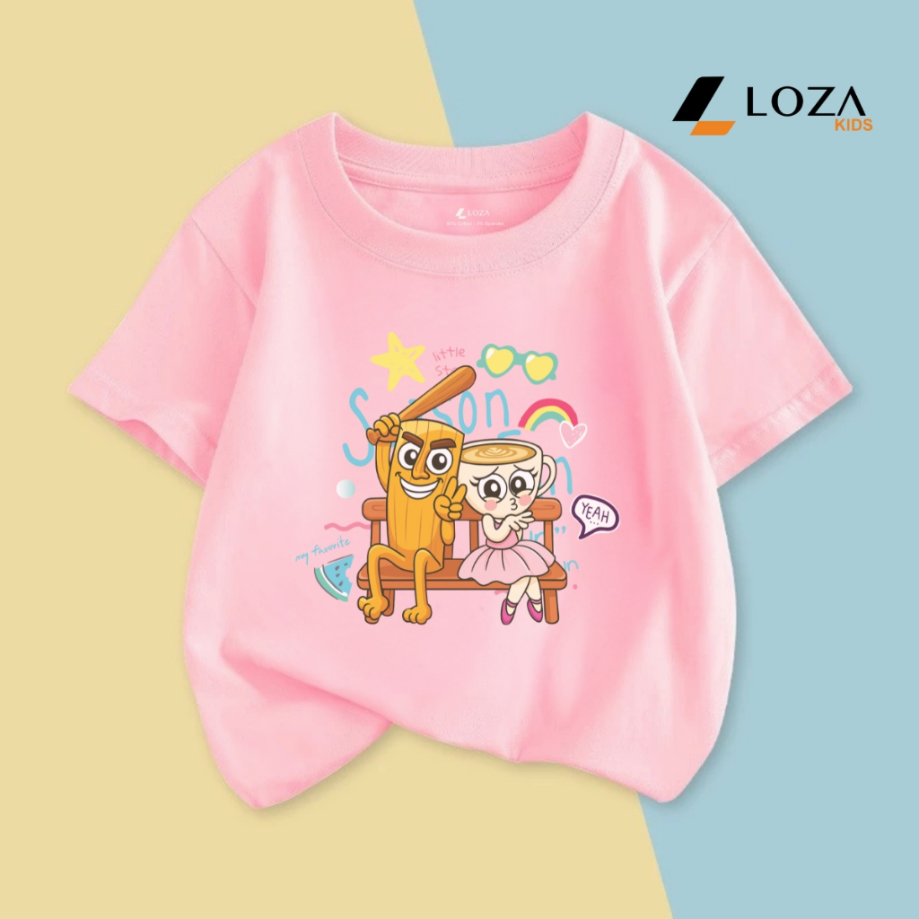 Áo thun cộc tay bé gái hình Tung Tung Tung Sahur, Ballerina Cappuccina - Loza Kids CA010_thumbnail_10