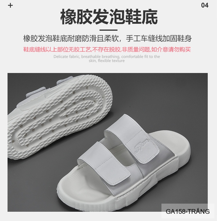GA158 - Dép Nam Đế Dày Thời Trang Dây Dán Velcro Chất Liệu Da Bò Thoáng Khí_thumbnail_20