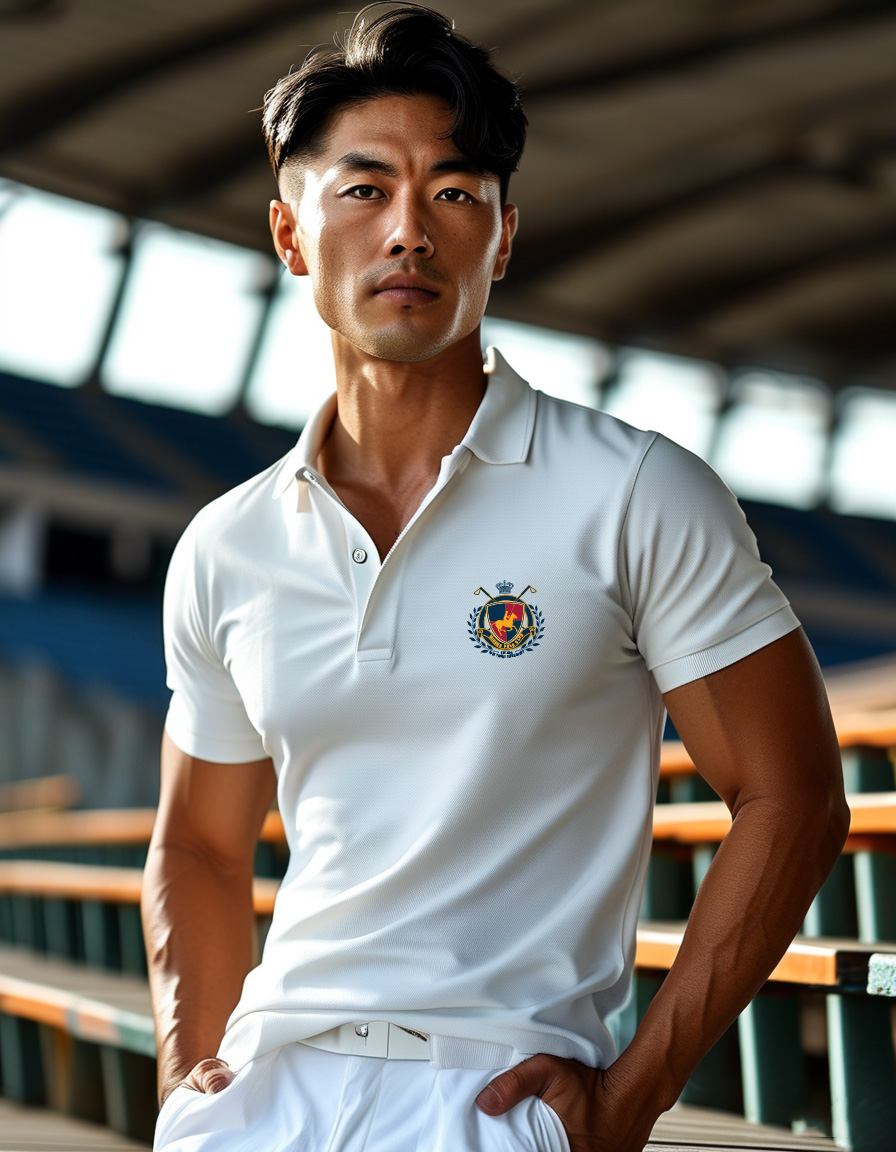 Áo polo nam form vừa regular vải cá sấu đứng form thoáng mát 1843 Miucho Iconic in artwork_thumbnail_4