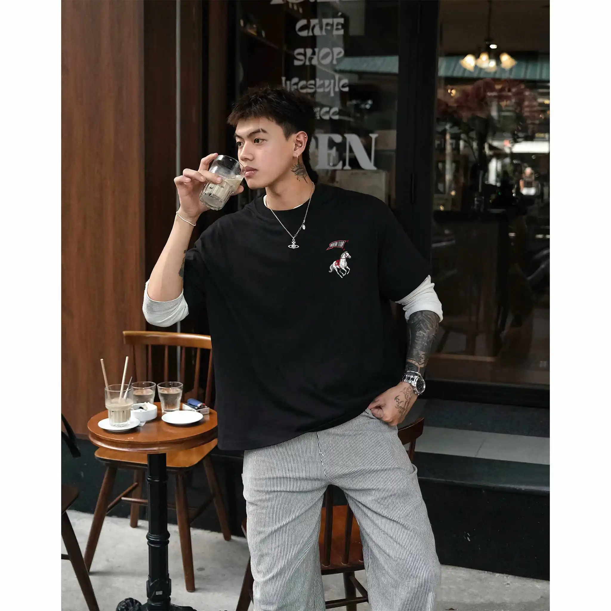 Áo thun nam form boxy Miucho vải cotton thoáng mát thoải mái cả ngày local brand in mix 2785_thumbnail_9