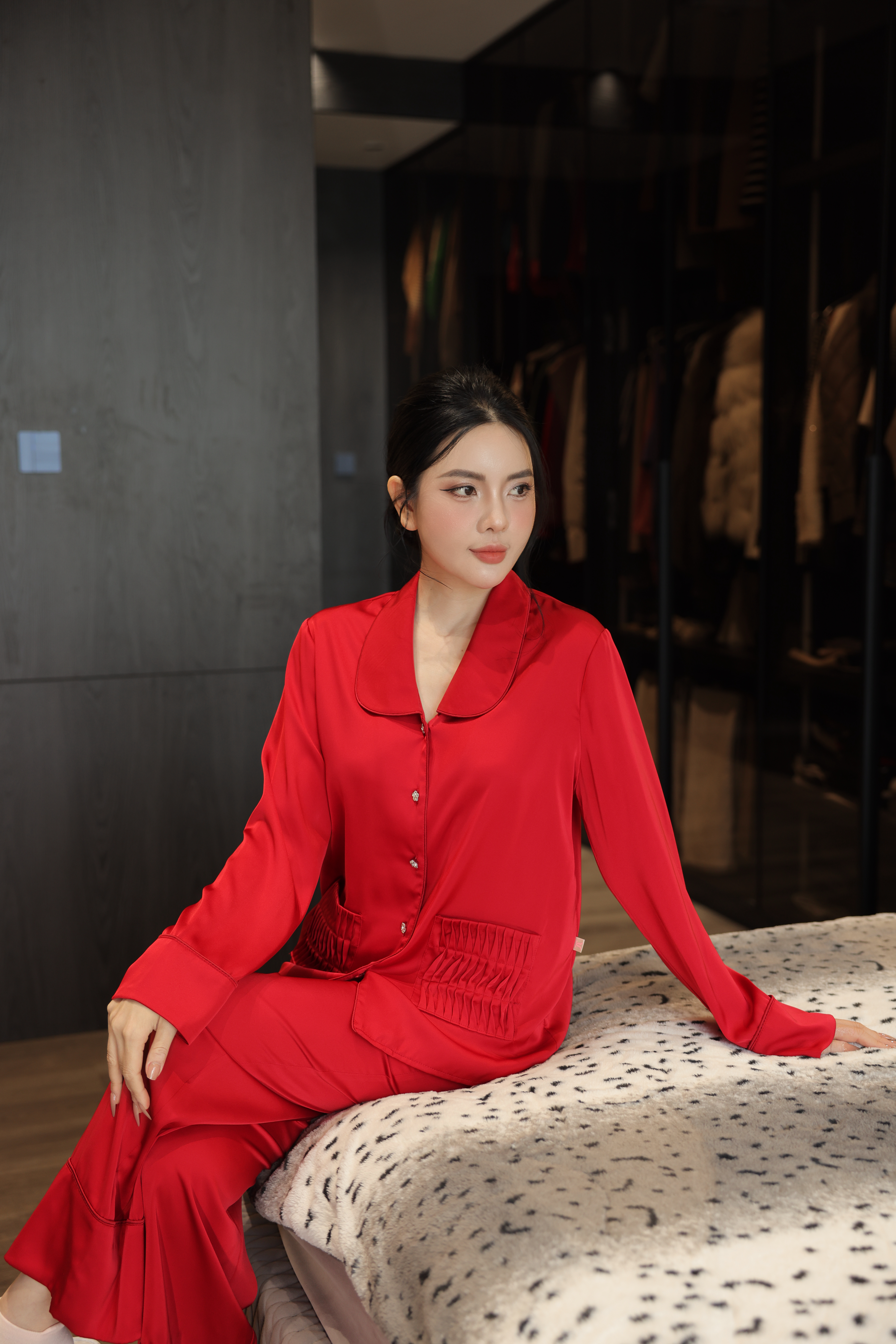 Bộ Lụa Áo Dài Tay, Quần Dài BN672_thumbnail_10