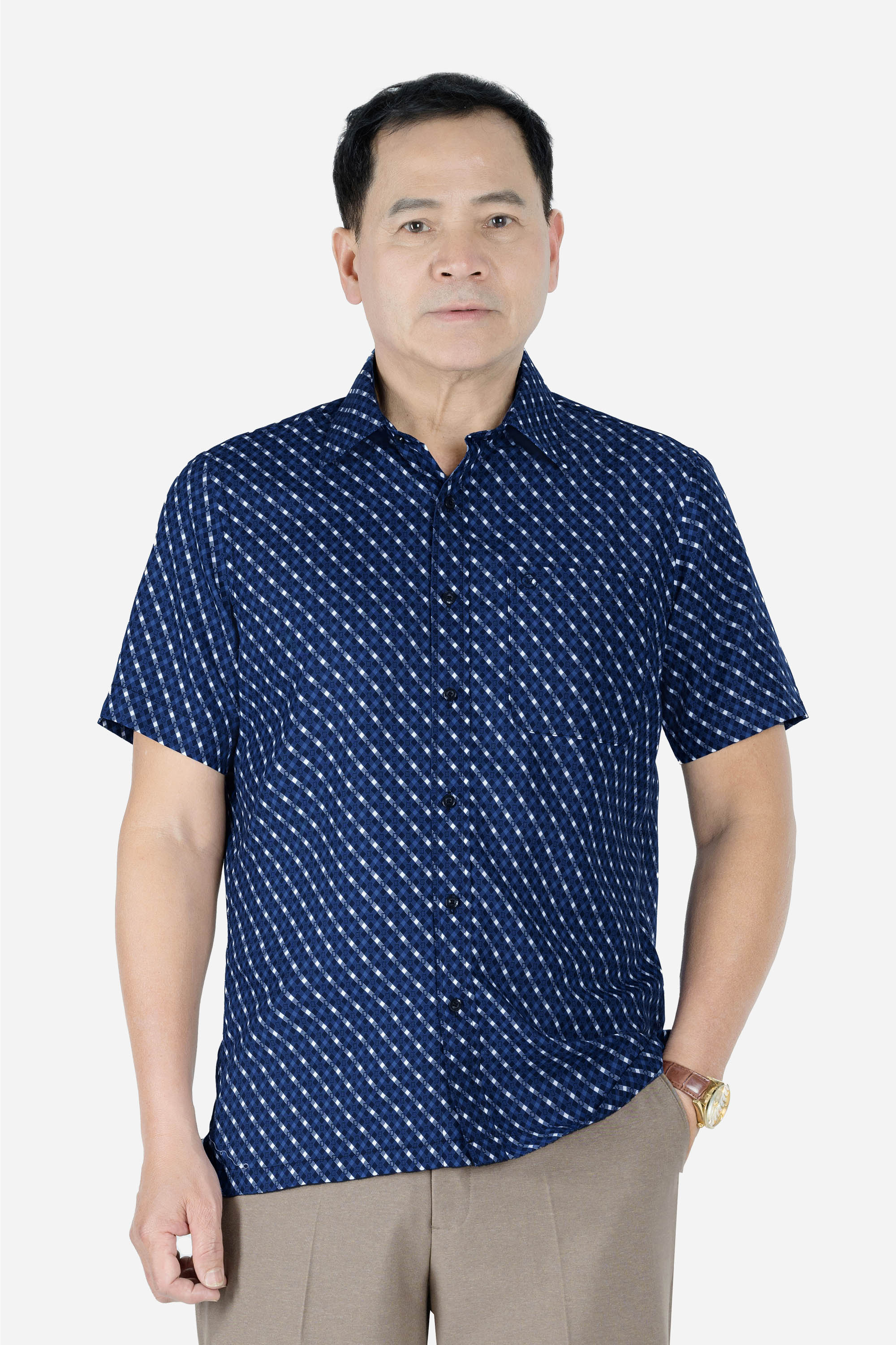 Sơ Mi Họa Tiết Nam Trung Niên ANCHI Chất Liệu Cotton Phom Suông Vạt Ngang Màu Cổ Vịt_thumbnail_22