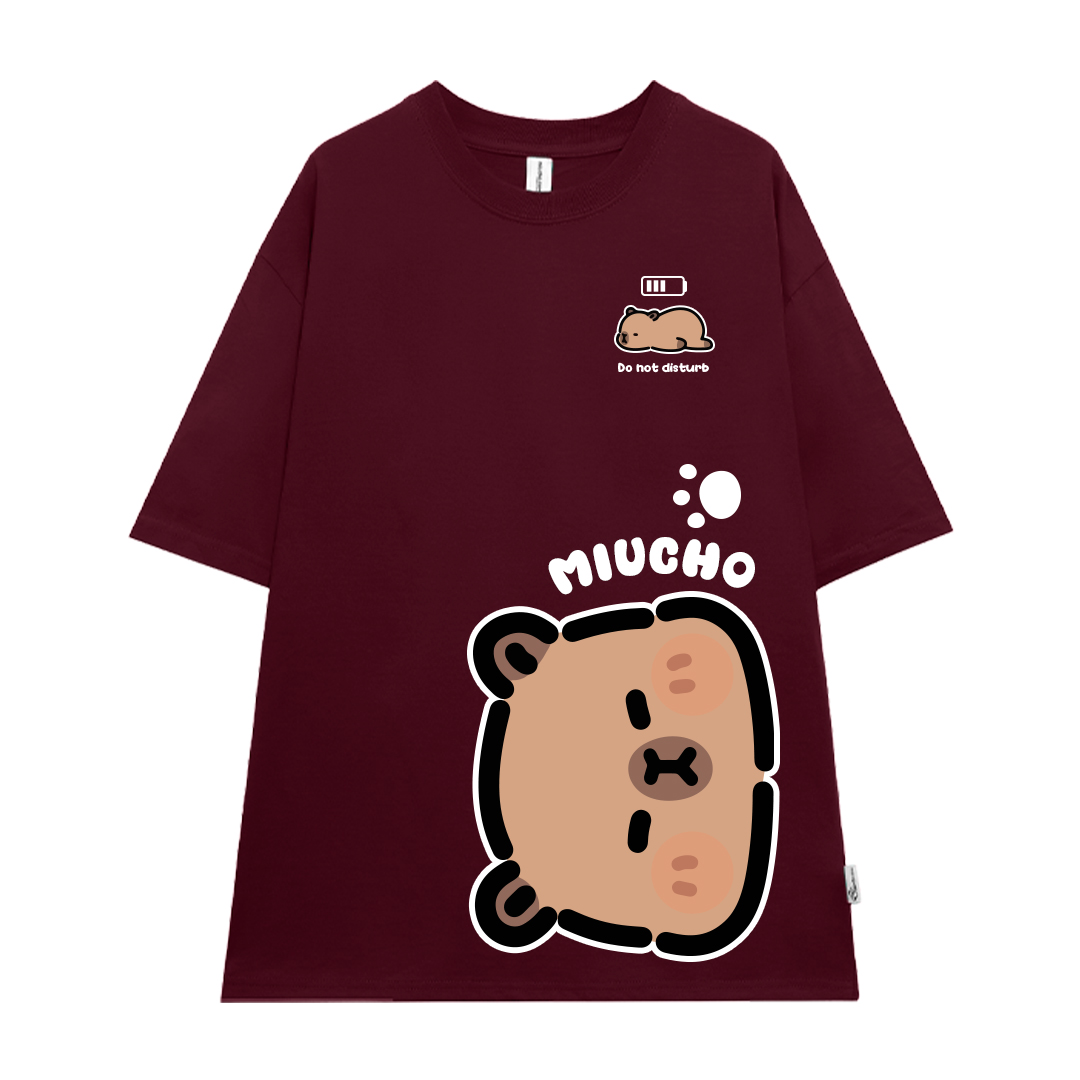 Áo thun Capybara form rộng local brand ATD1222 Miucho tay ngắn cổ tròn in mix_thumbnail_6