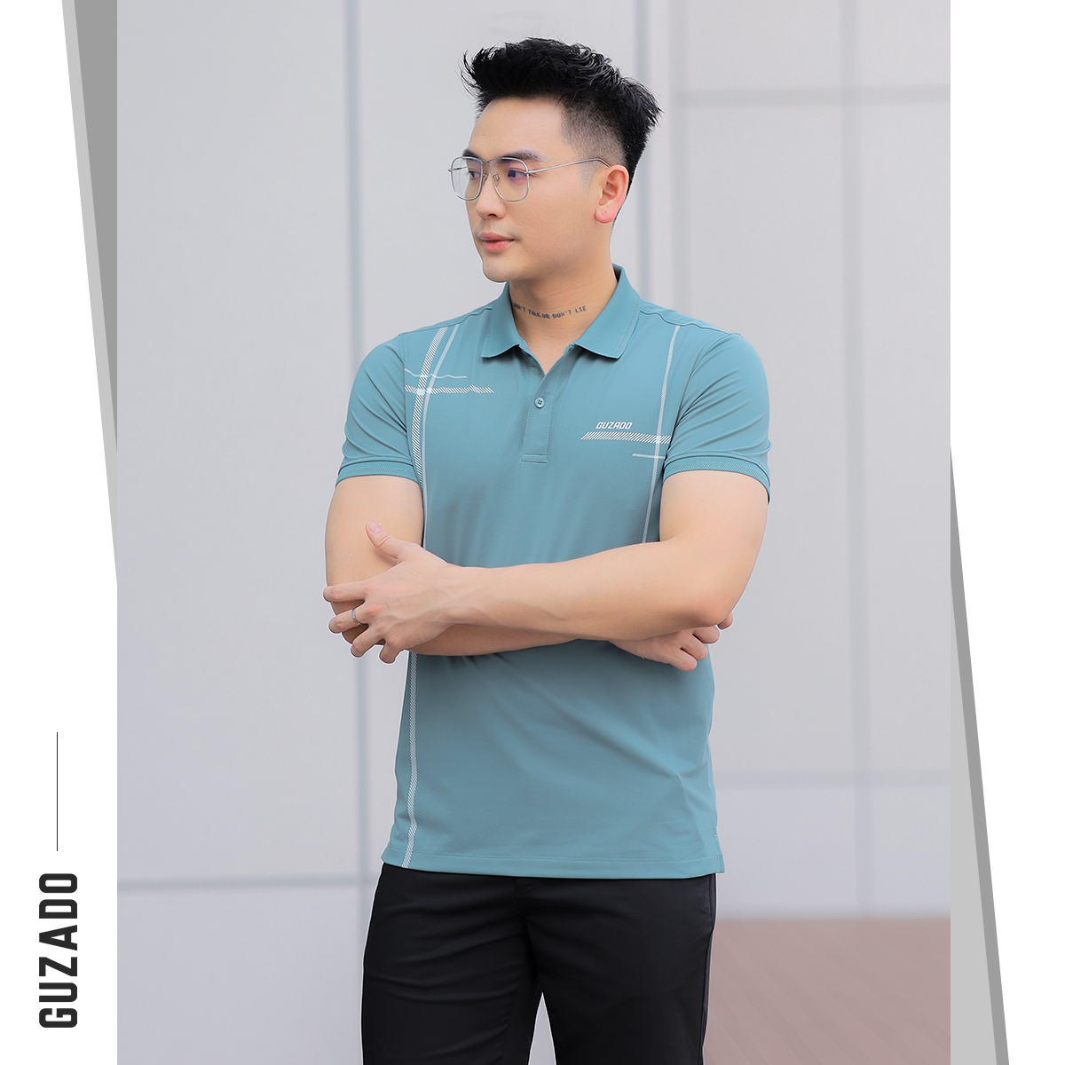 Áo Polo Nam GUZADO Sọc Thể Thao Nam Tính Sang Trọng GPS209_thumbnail_6