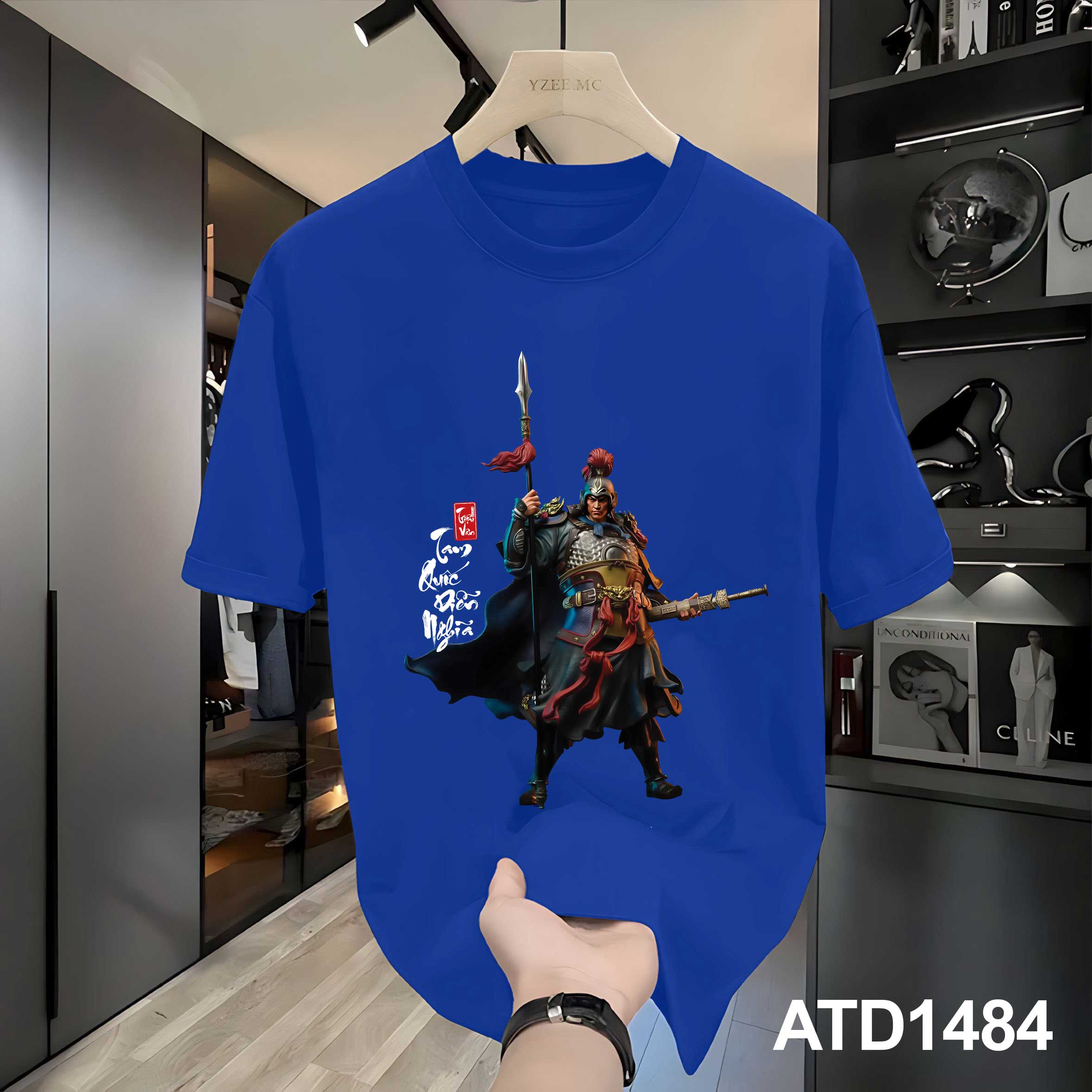 Áo phông nam tam quốc diễn nghĩa nhiều màu nhiều màu ATD1484 Miucho Iconic vải cotton in artwork_thumbnail_9
