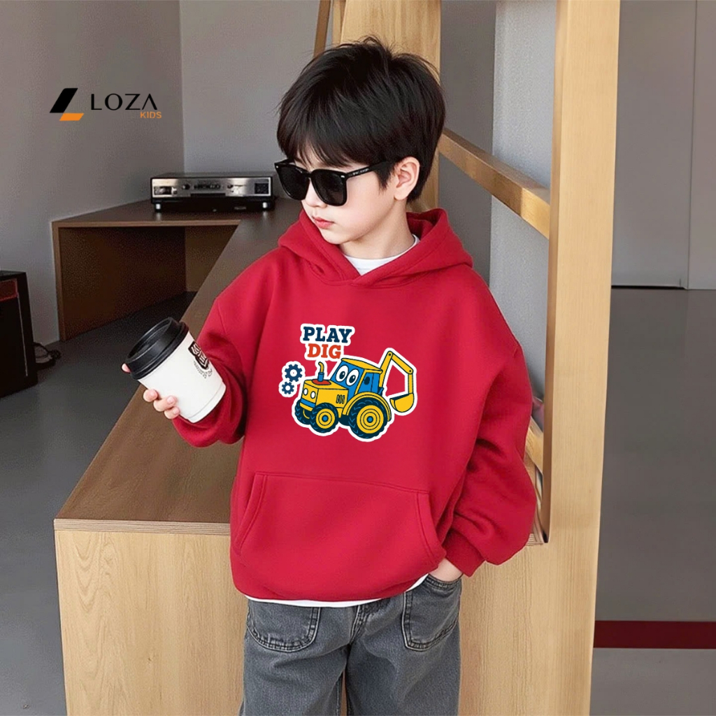 Áo nỉ hoodie bé trai in hình máy cần cẩu Play Dig - Loza Kids HN004_thumbnail_2