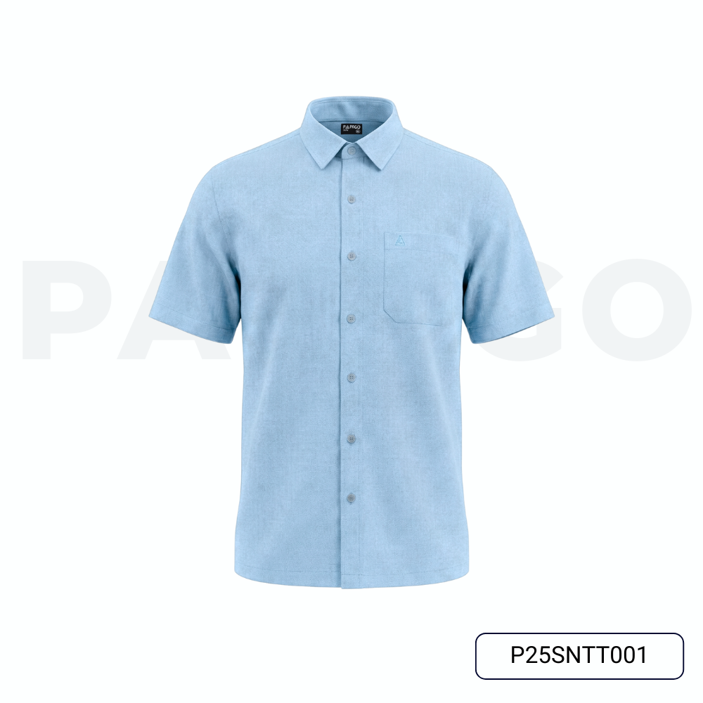 Áo sơ mi PAPAGO nam Trung niên vải samrai tay ngắn lai ngang - P25SNTT001_thumbnail_14