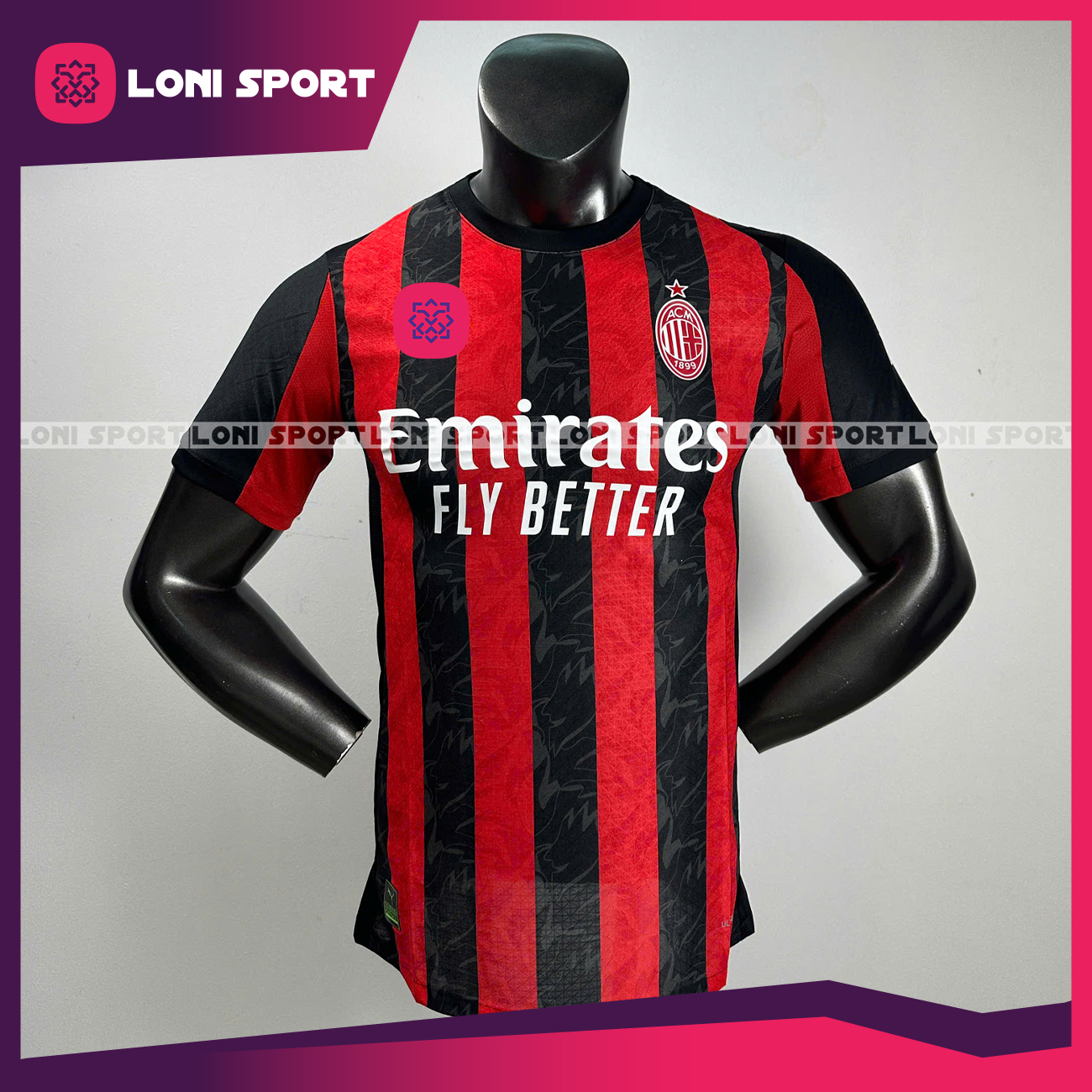 Áo AC Milan sân nhà dỏ đen 25/26