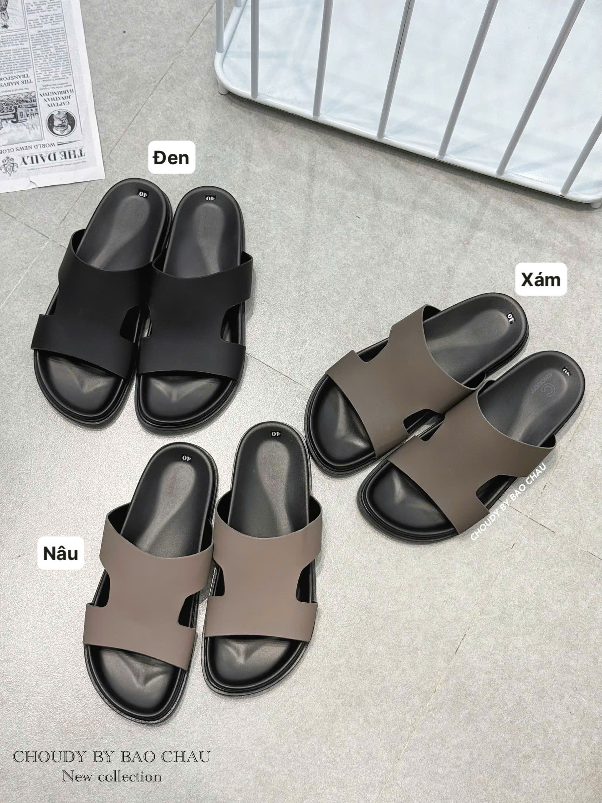 U290 DÉP NAM QUAI NGANG 3 MÀU