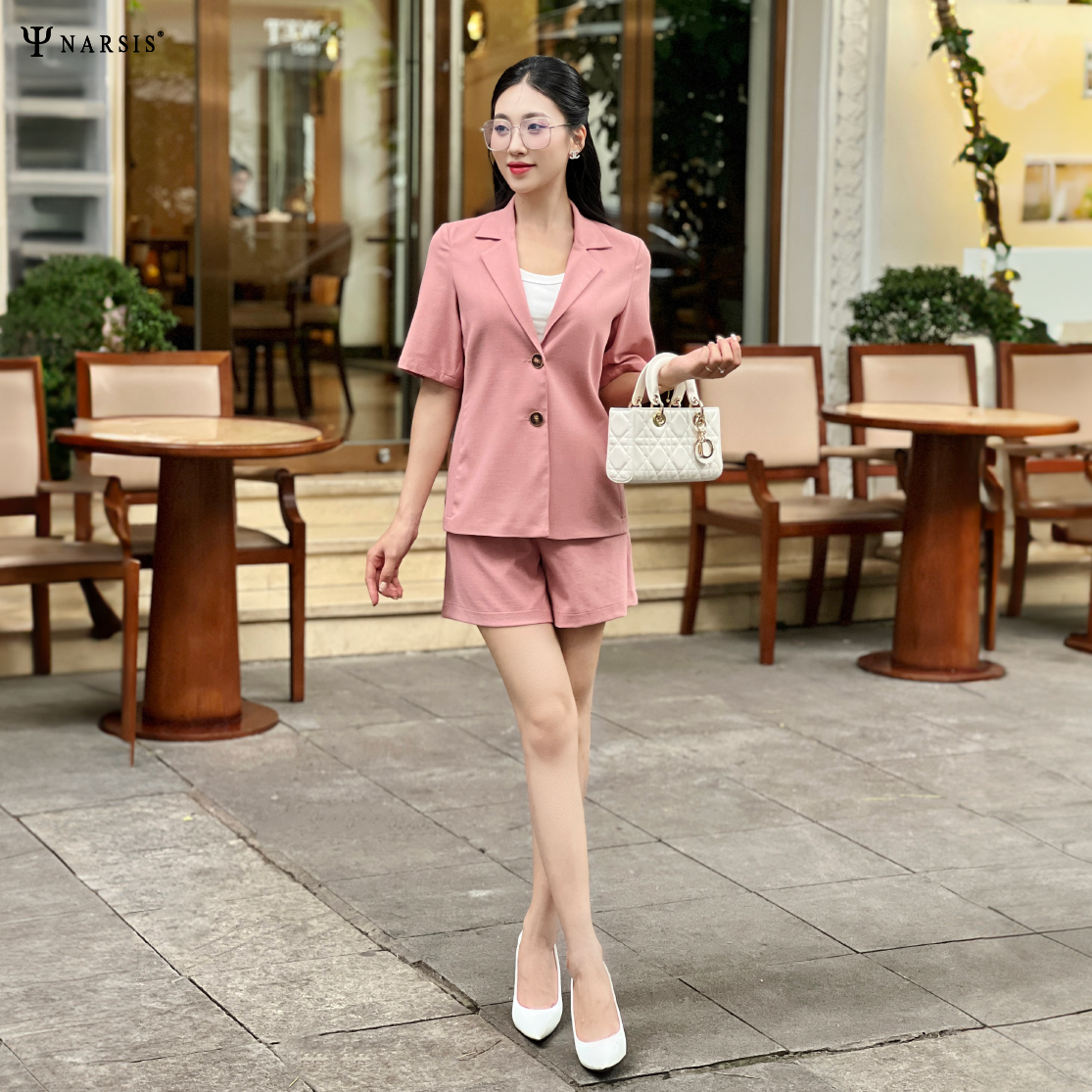 Bộ vest nữ mùa hè Narsis M24011 thiết kế thanh lịch, chất liệu thoáng mát._thumbnail_4