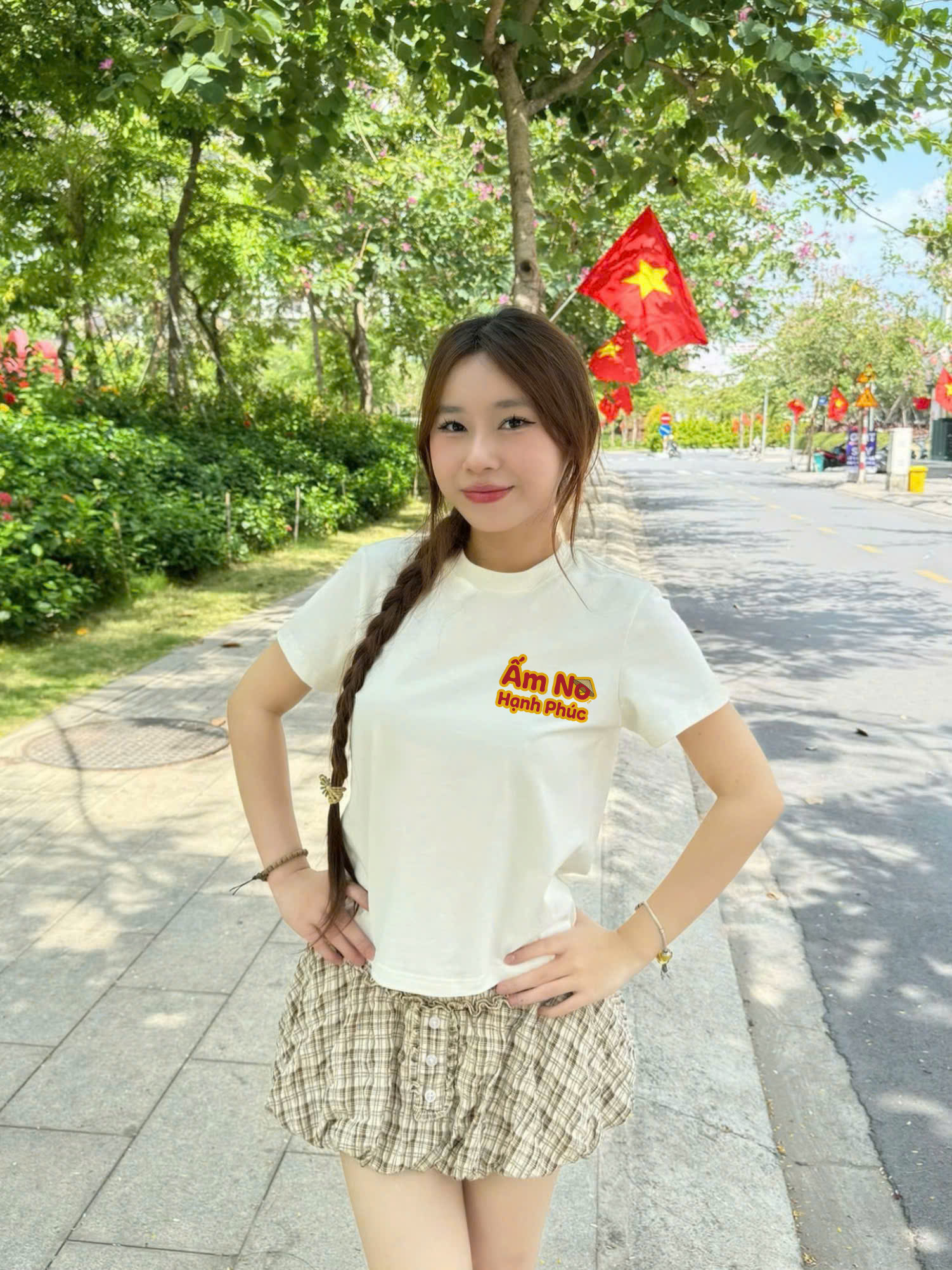 Áo baby tee ôm eo Việt Nam tôi yêu 2206 Miucho cổ tròn vải cotton 4c co giãn thoáng mát in typography_thumbnail_5