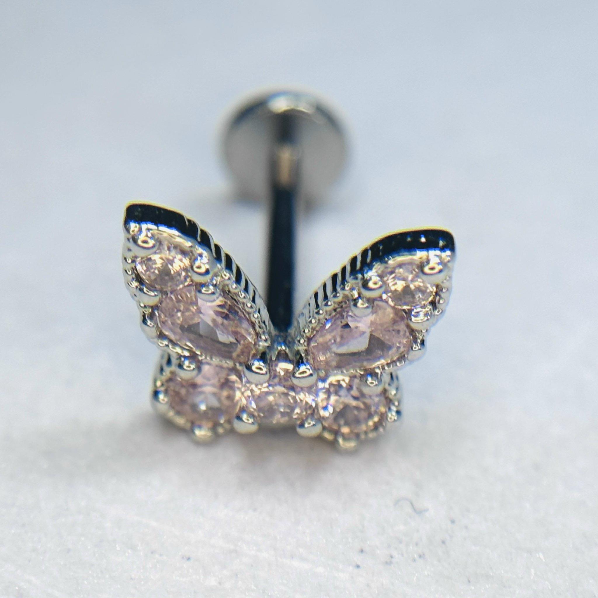 Khuyên kiểu thân titan bướm hồng