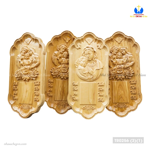 Đốc lịch gỗ Gia Đình Thánh Gia gỗ sồi 75x35x4cm_thumbnail_1