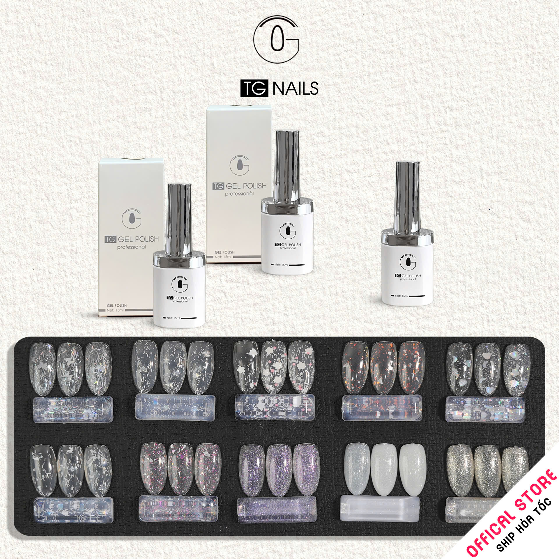 Sơn gel nhũ TG cọ tròn chai 15ml