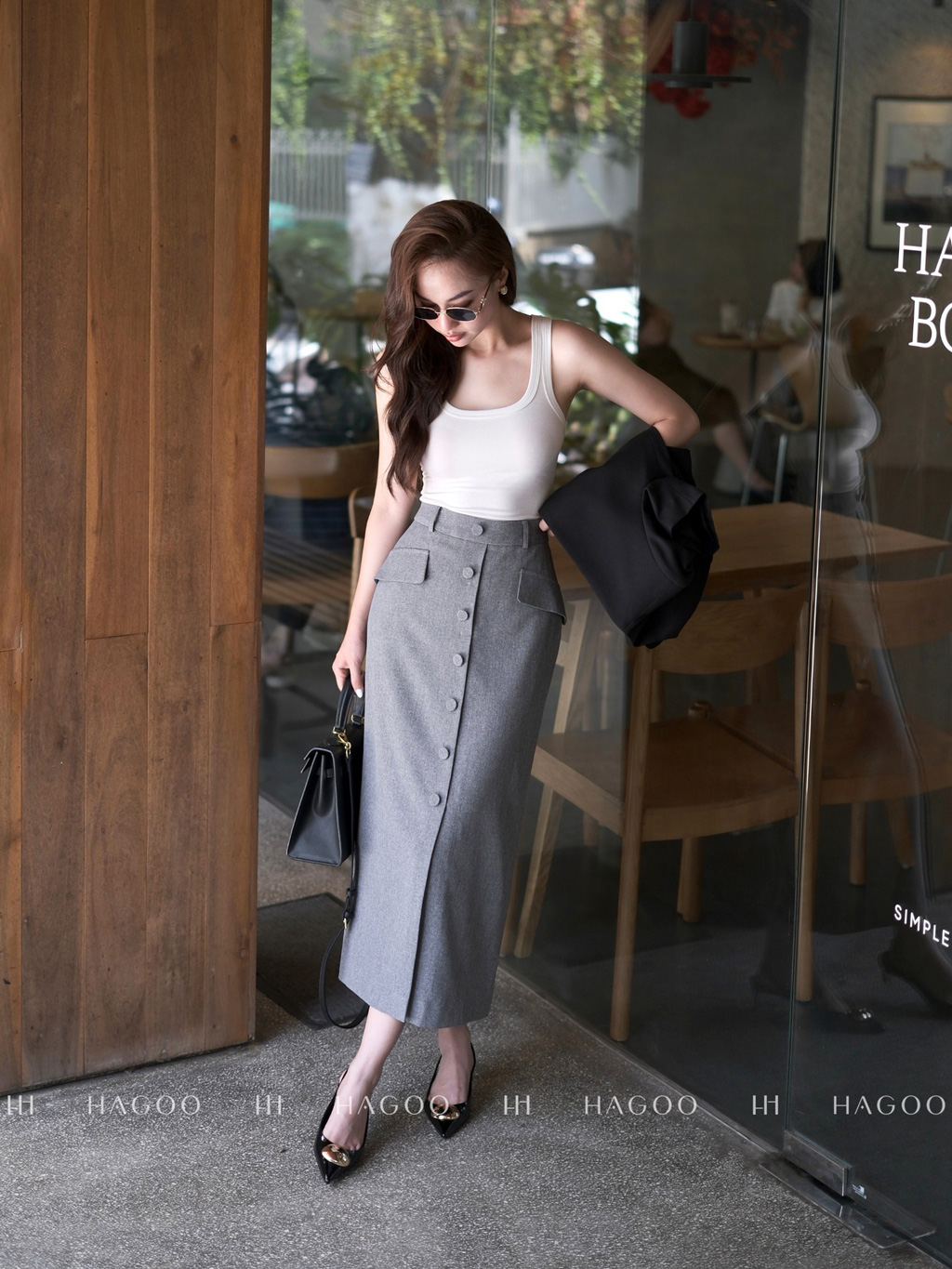 Áo ba lỗ cổ U HAGOO